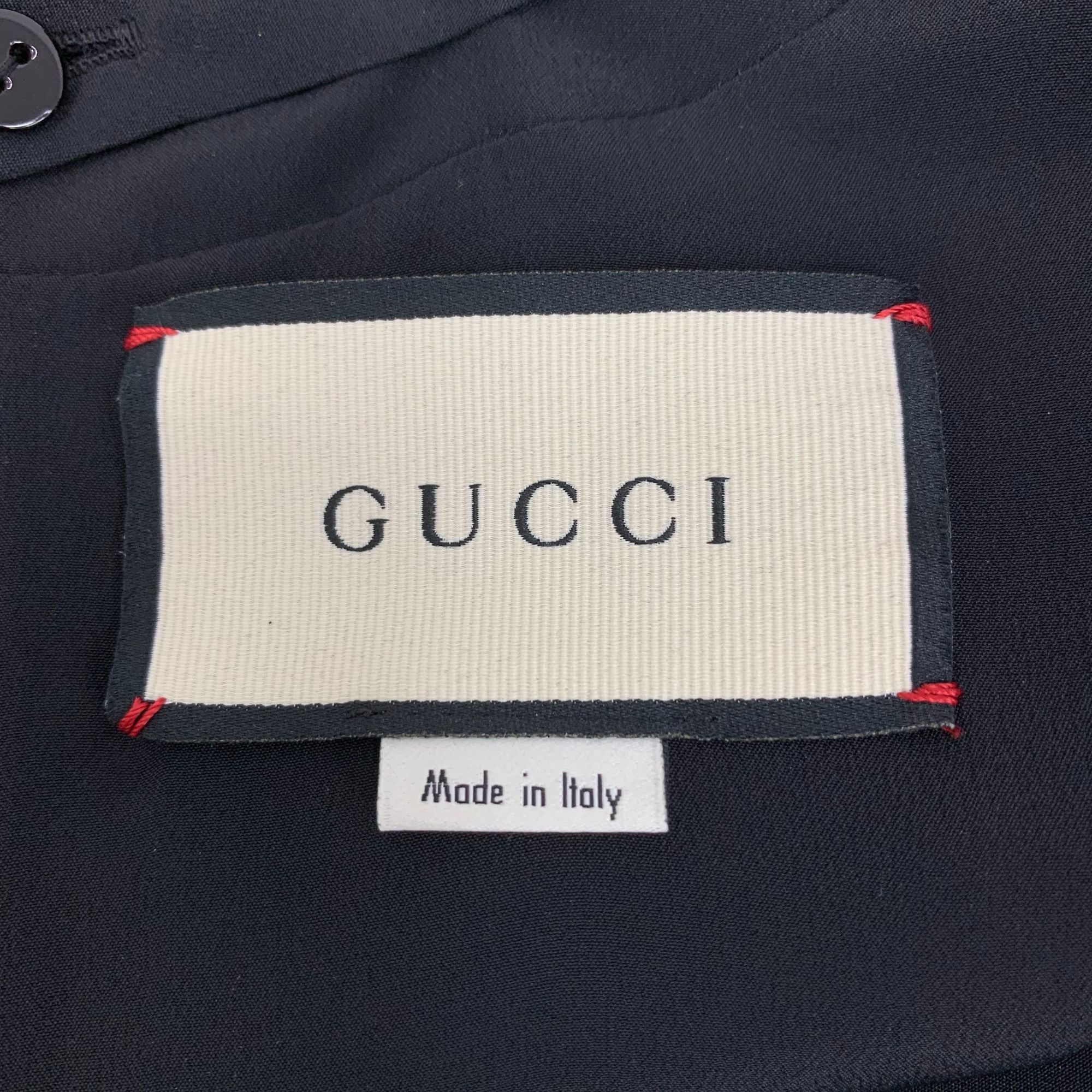 Gucci Gucci Black Lace Floral Patchwork Wool Dress With Sheer Slee Size M / US 6-8 / IT 42-44 - 2 Thumbnail