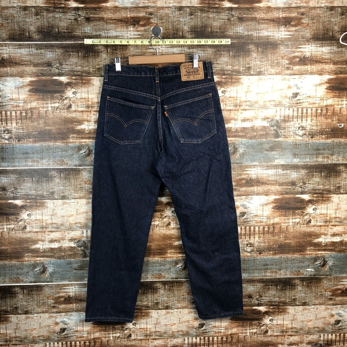 Levi's DL Levis 609 orange tag Dark Blue Denim Pants #A2580 Size US 32 / EU 48 - 13 Thumbnail