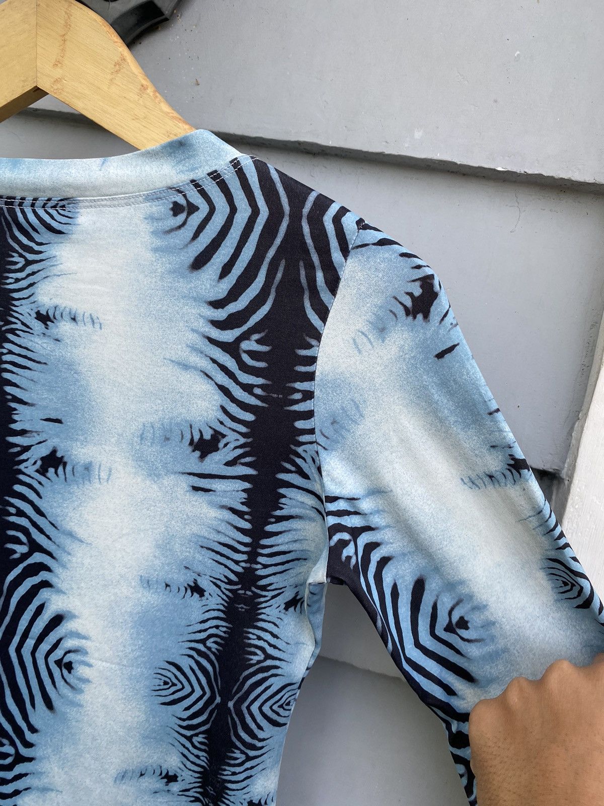 Vintage Tiger Print Blue Sky Cardigan Size S / US 4 / IT 40 - 12 Thumbnail
