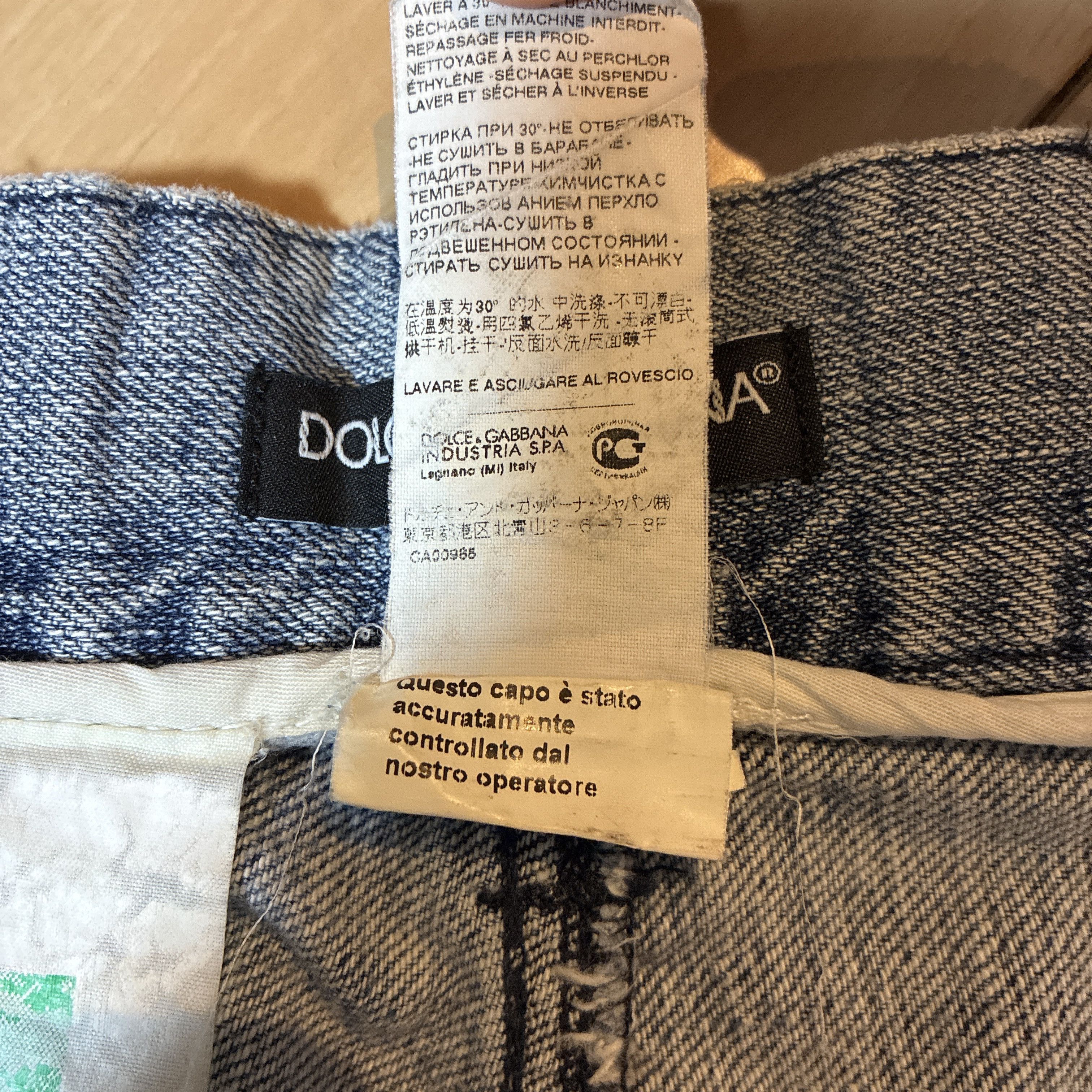 Dolce & Gabbana Dolce & Gabbana Y2K Distressed Low Rise Denim Jeans Size 44 Size US 28 / EU 44 - 7 Thumbnail