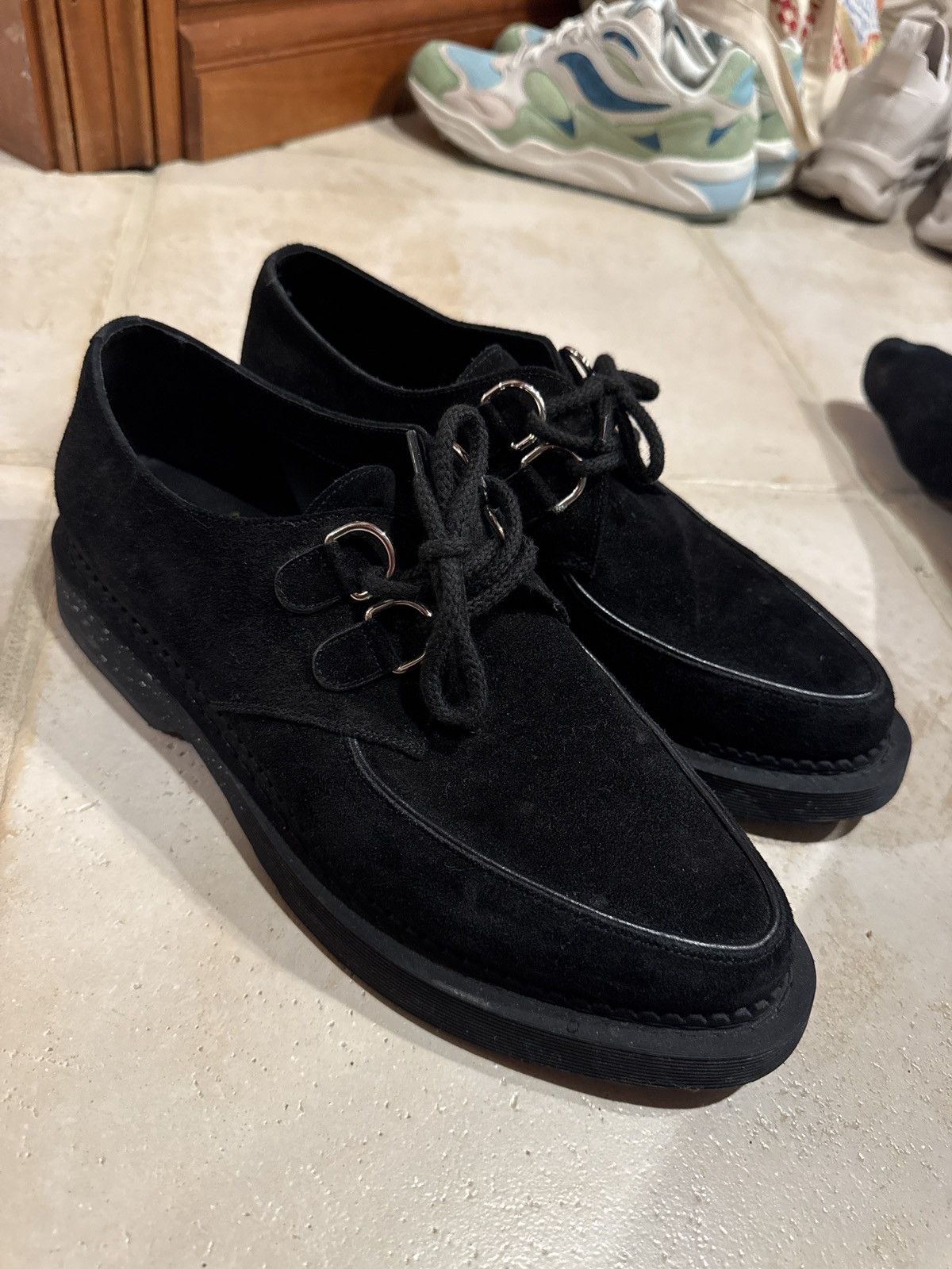 Saint Laurent Paris Black Saint Lauren Teddy Almond Toe Lace Up Size US 10 / EU 43 - 6 Thumbnail