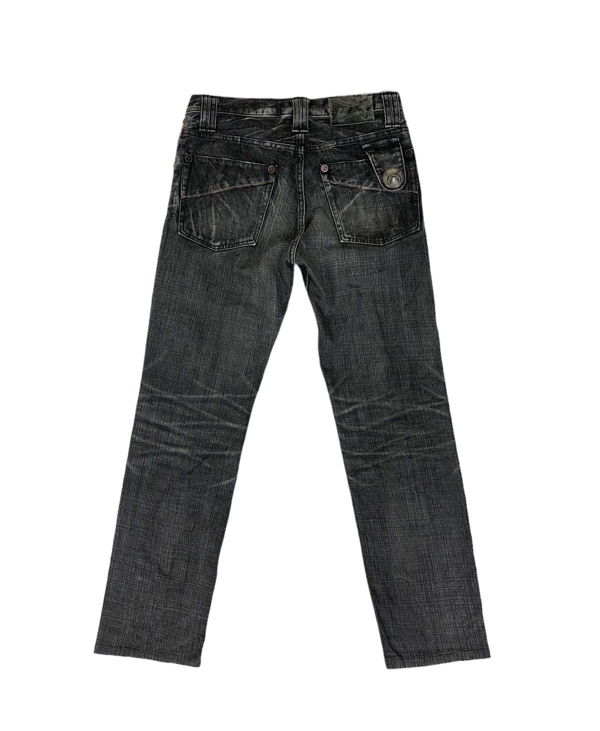 Japanese Brand Roar Guns Crosss Sword Black Denim Jeans Size US 30 / EU 46 - 2 Thumbnail