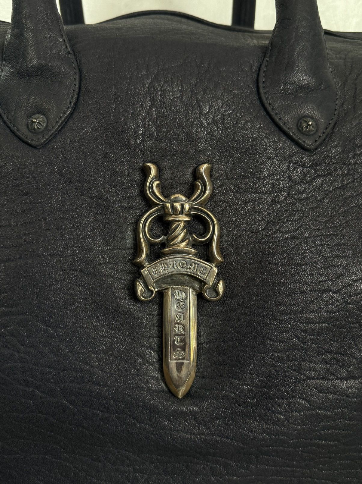 Chrome Hearts Rare 90s - Big Dagger Embellished Leather Duffle Bag Size ONE SIZE - 4 Thumbnail