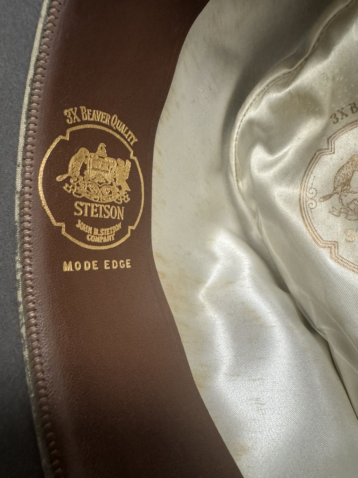 Other 50s Stetson 3X Beaver "Fifthteen" Mode Edge size: 7 3/8 Size 38 - 3 Thumbnail
