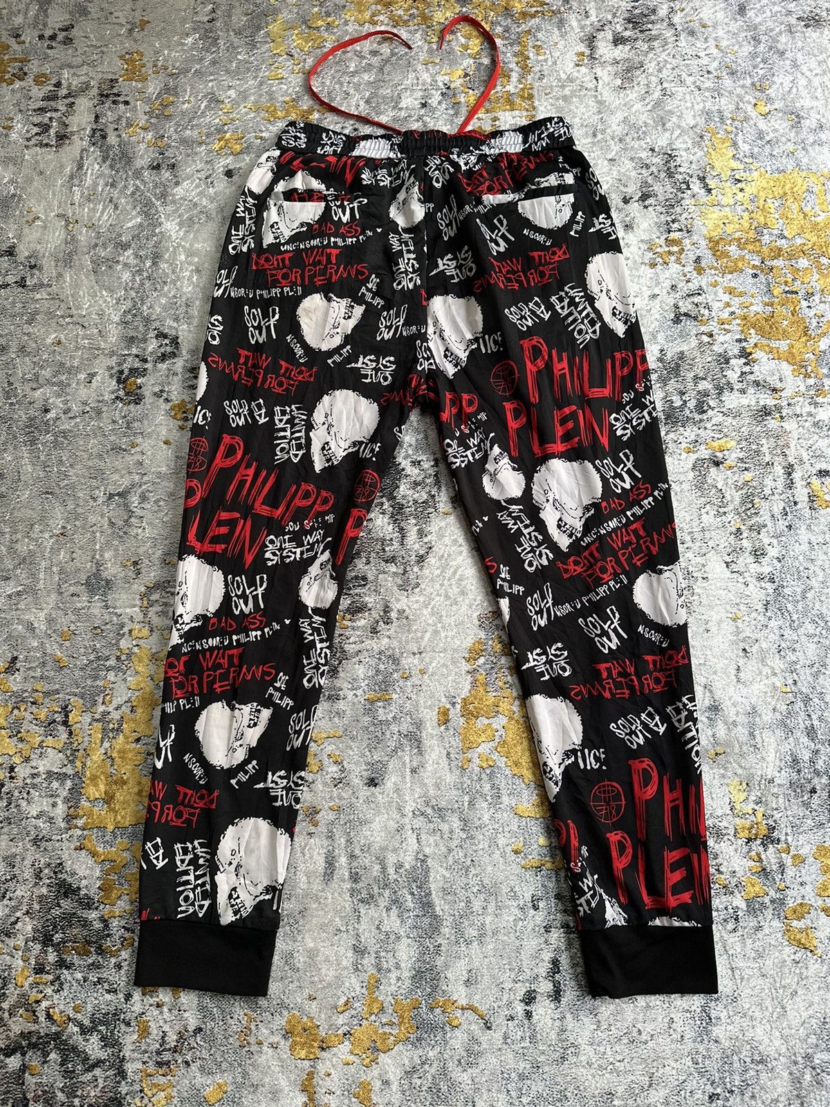 14th Addiction CRAZY FASHION SKULL LIKE MADPUNKS PANTS IF6WAS9 PUNK STYLE Size US 33 - 6 Thumbnail