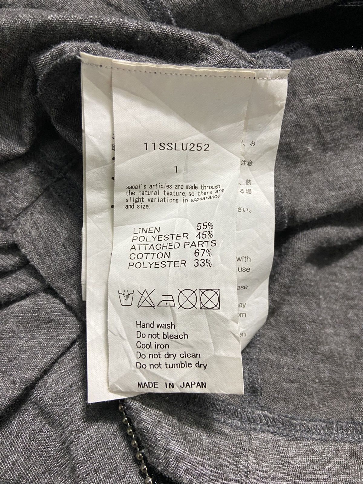 Sacai Sacai Luck Grey Linen-Blend Tuxedo Cardigan Blazer Size M / US 6-8 / IT 42-44 - 10 Thumbnail