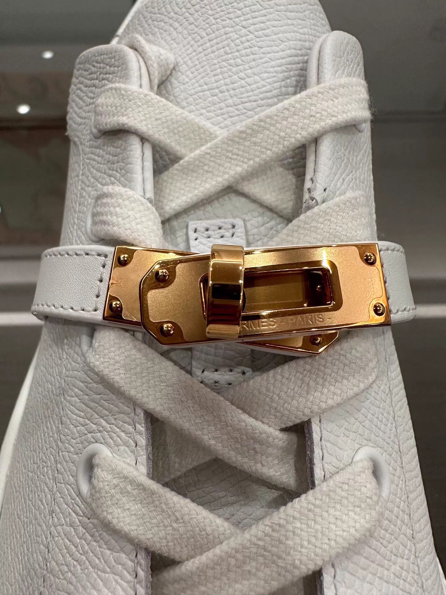 Hermes Hermes Day White Sneakers Gold Kelly Logo 39 New Size US 8.5 / IT 38.5 - 7 Thumbnail
