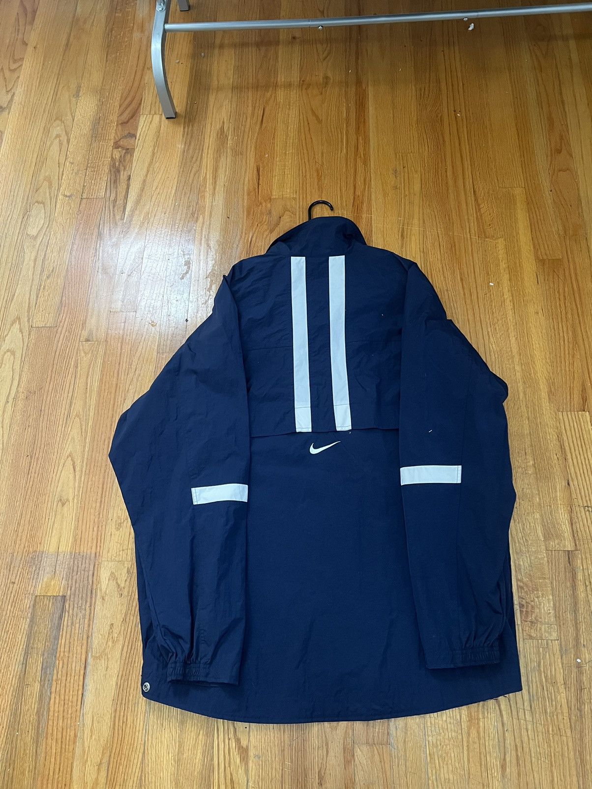 Nike × Vintage Navy blue and white Nike pull over windbreaker Size US XXL / EU 58 / 5 - 3 Thumbnail