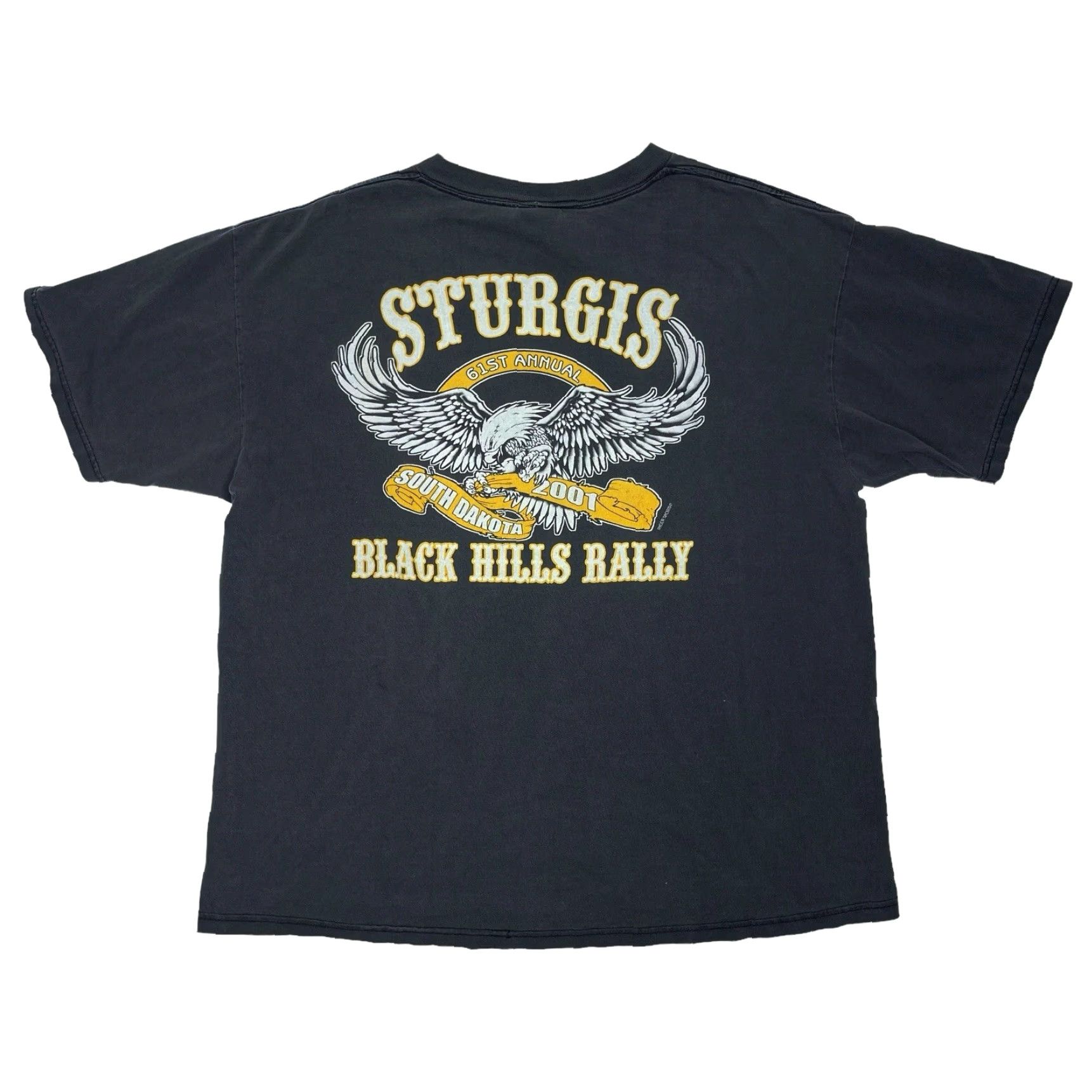 Vintage Vtg Rare 2001 Sturgis Black Hill Rally SD Single Stitch Faded T Shirt Men’s XL Shirt Mens XL Black 90s Vintage Harley All Sport Size US XL / EU 56 / 4 - 3 Thumbnail
