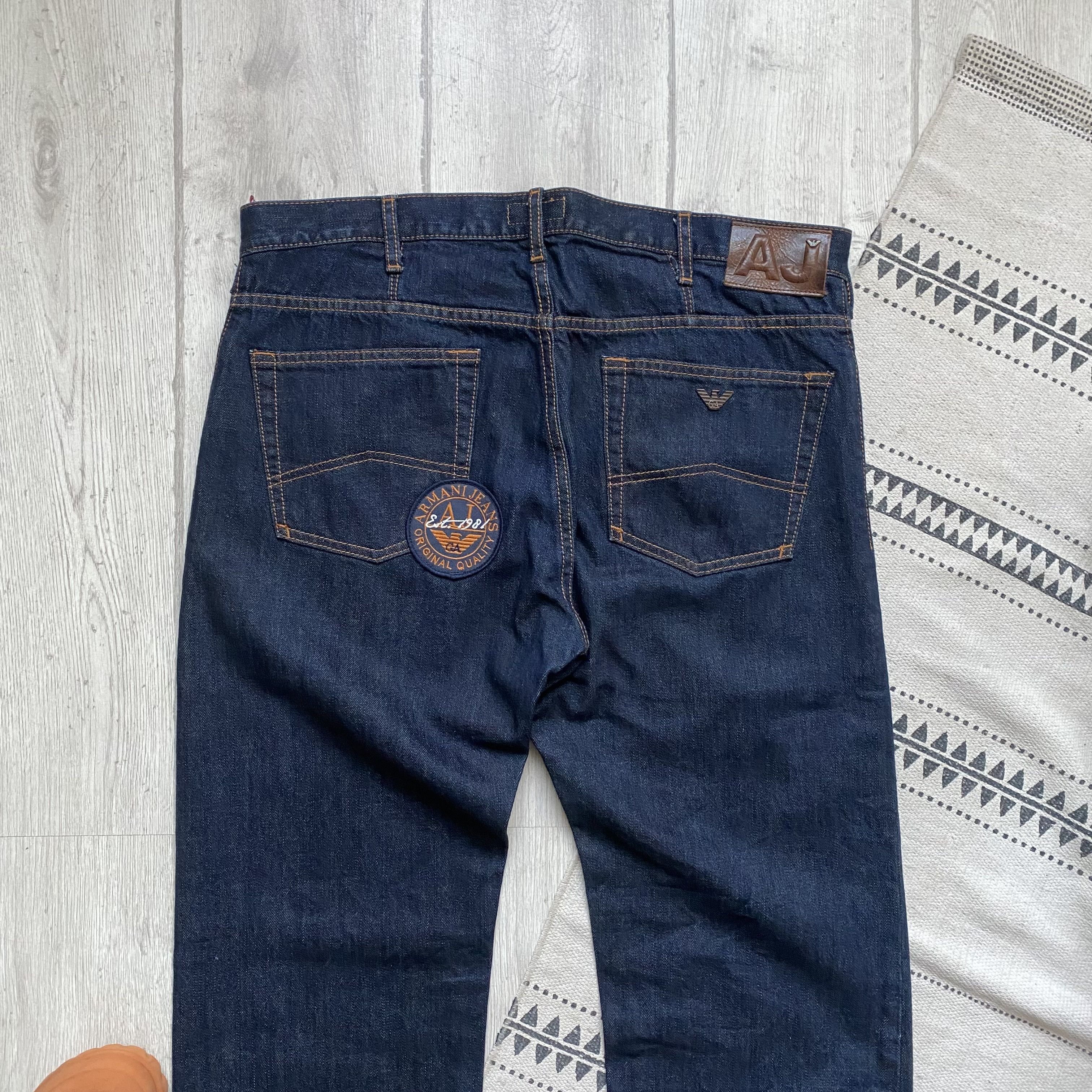 Armani Luxury Armani jeans Denim patch metal logo pants Size US 36 / EU 52 - 1 Thumbnail