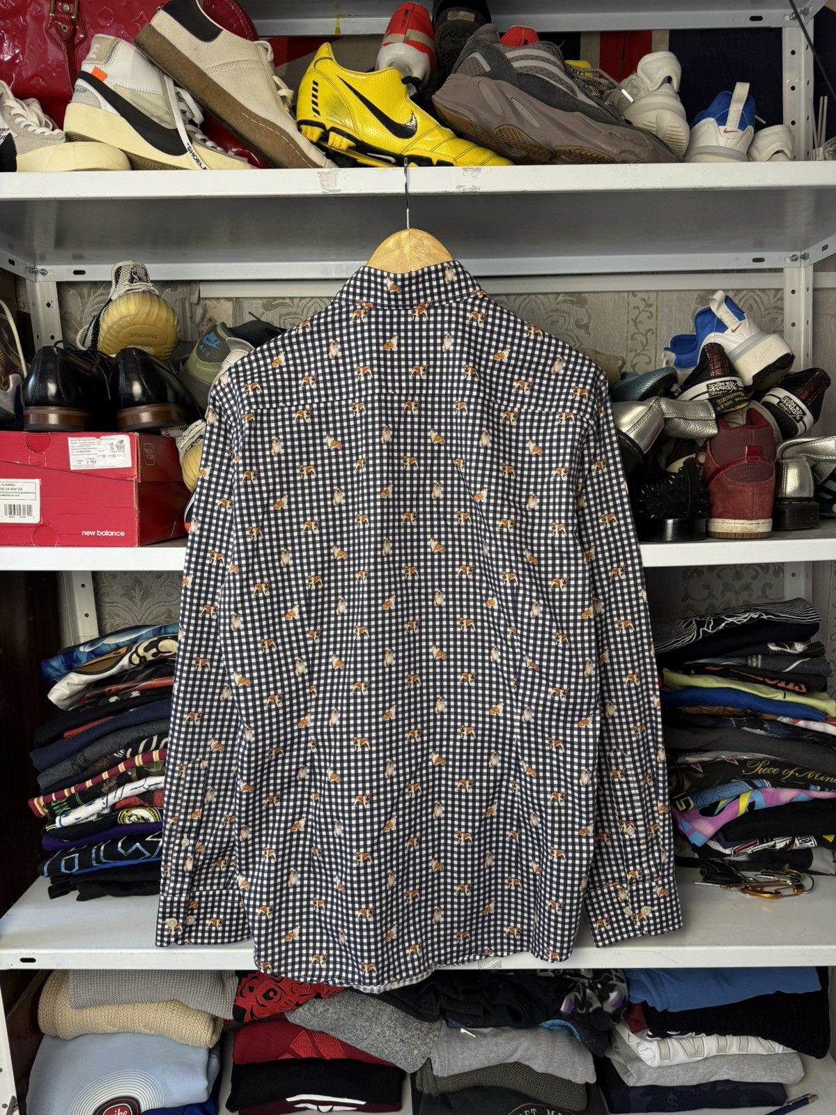Eton ETON Mens Button Down Monogram Mops Slim Long Sleeve Shirt Size US M / EU 48-50 / 2 - 8 Thumbnail