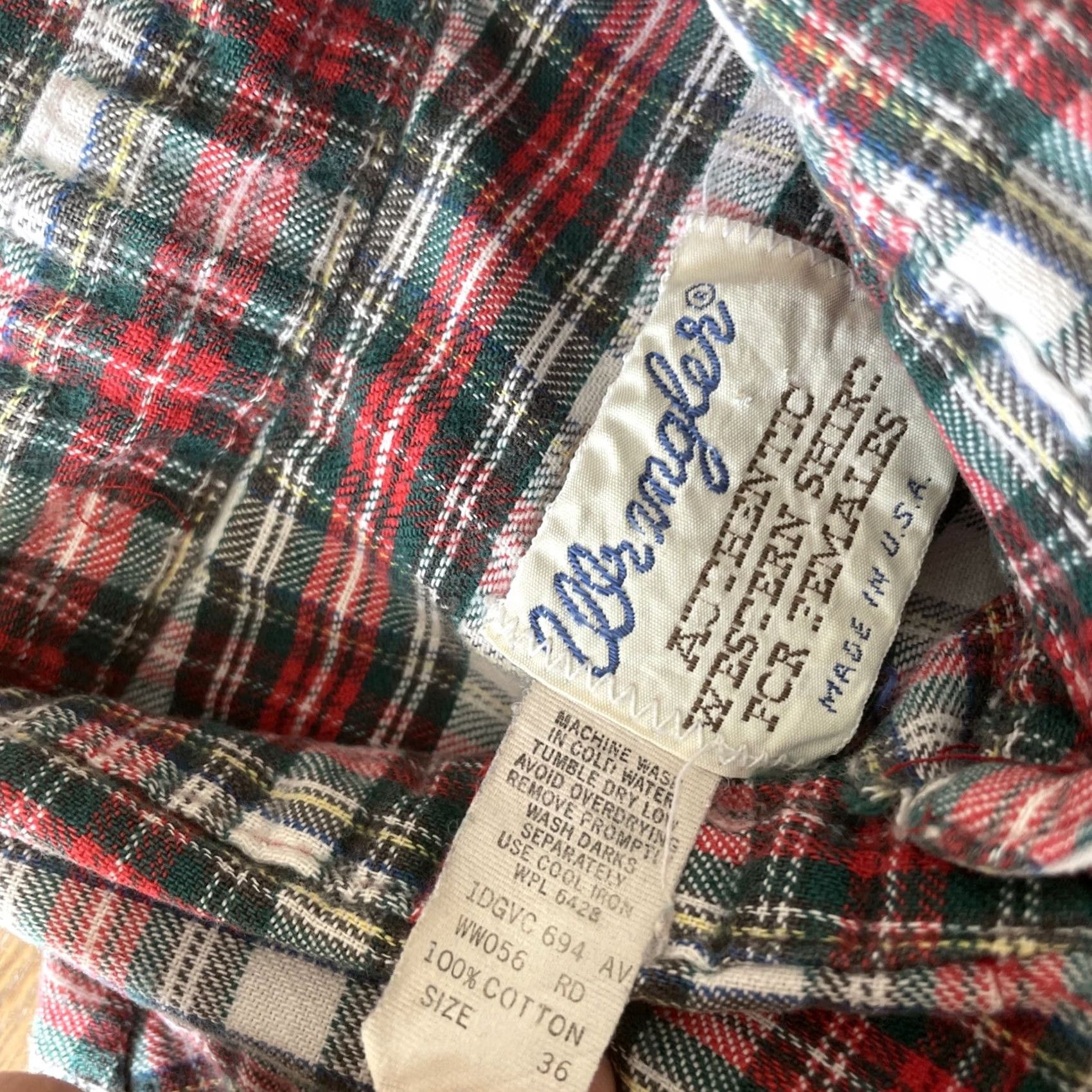 Wrangler VINTAGE Wrangler Shirt Womens M Plaid Red Pearl Snap 80s USA Rockabilly Size M / US 6-8 / IT 42-44 - 4 Thumbnail