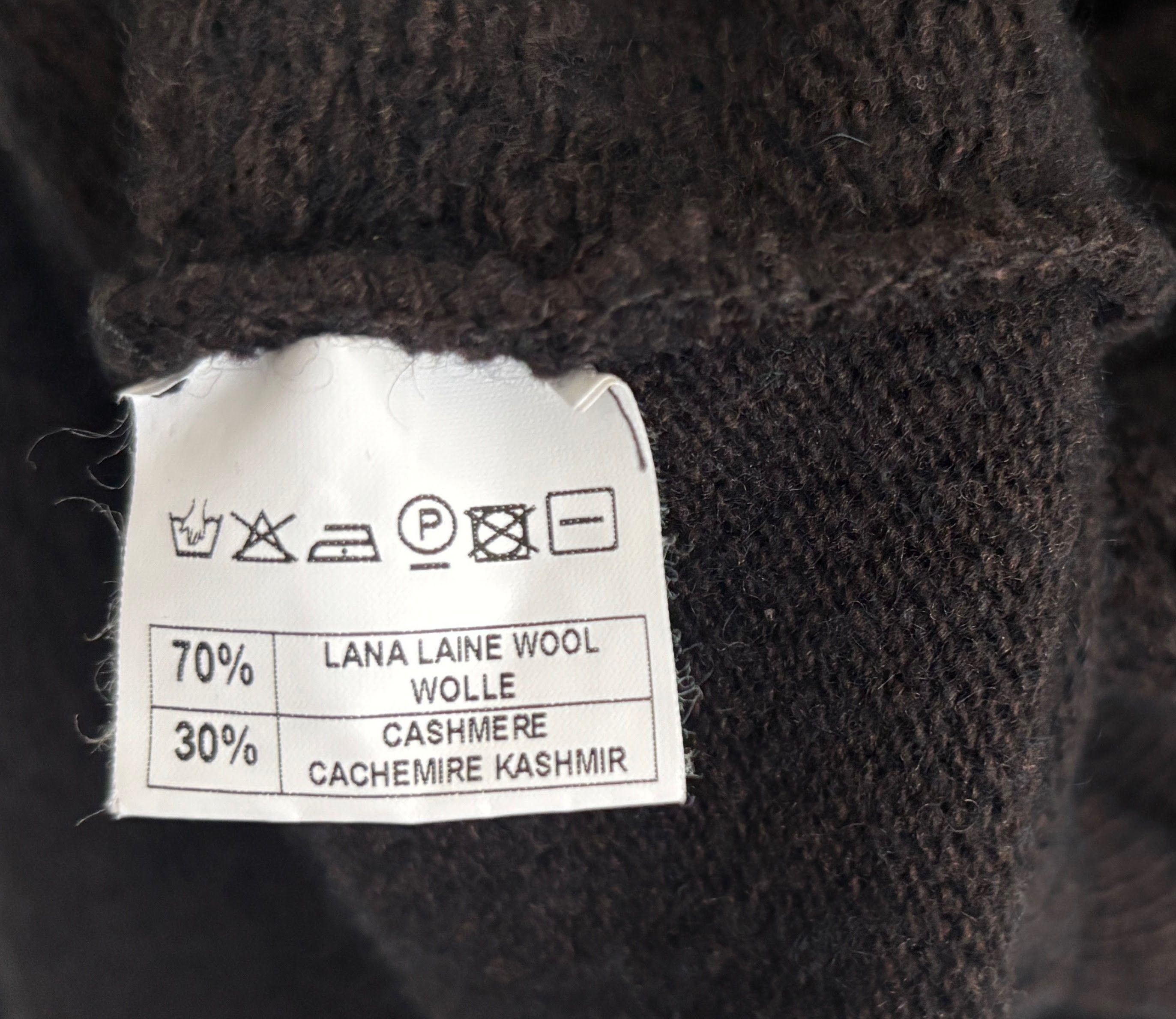 Canali Textured Brown Cashmere Wool Crewneck Sweater - 40/ Large Size US L / EU 52-54 / 3 - 7 Thumbnail