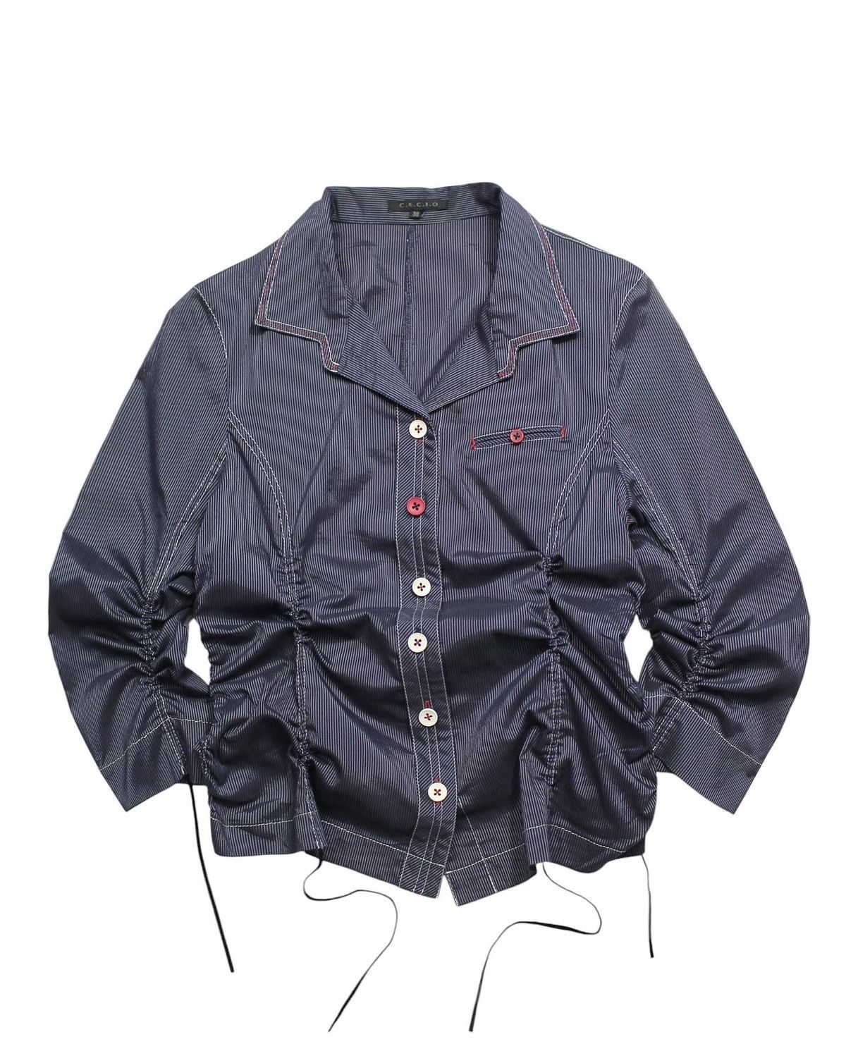 Japanese Brand 2000S C.E.C.I.O BUTTON UP JACKET Size XS / US 0-2 / IT 36-38 - 3 Thumbnail