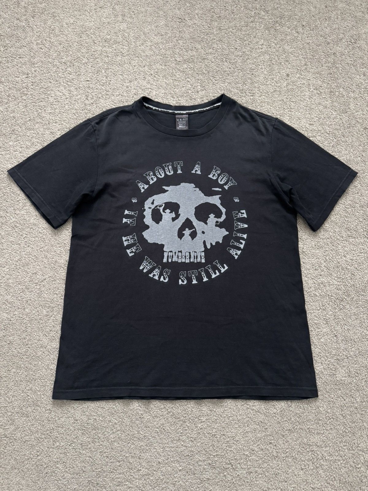 SS07 Number (N)ine About A Boy Skull Graphic Tee T Shirt