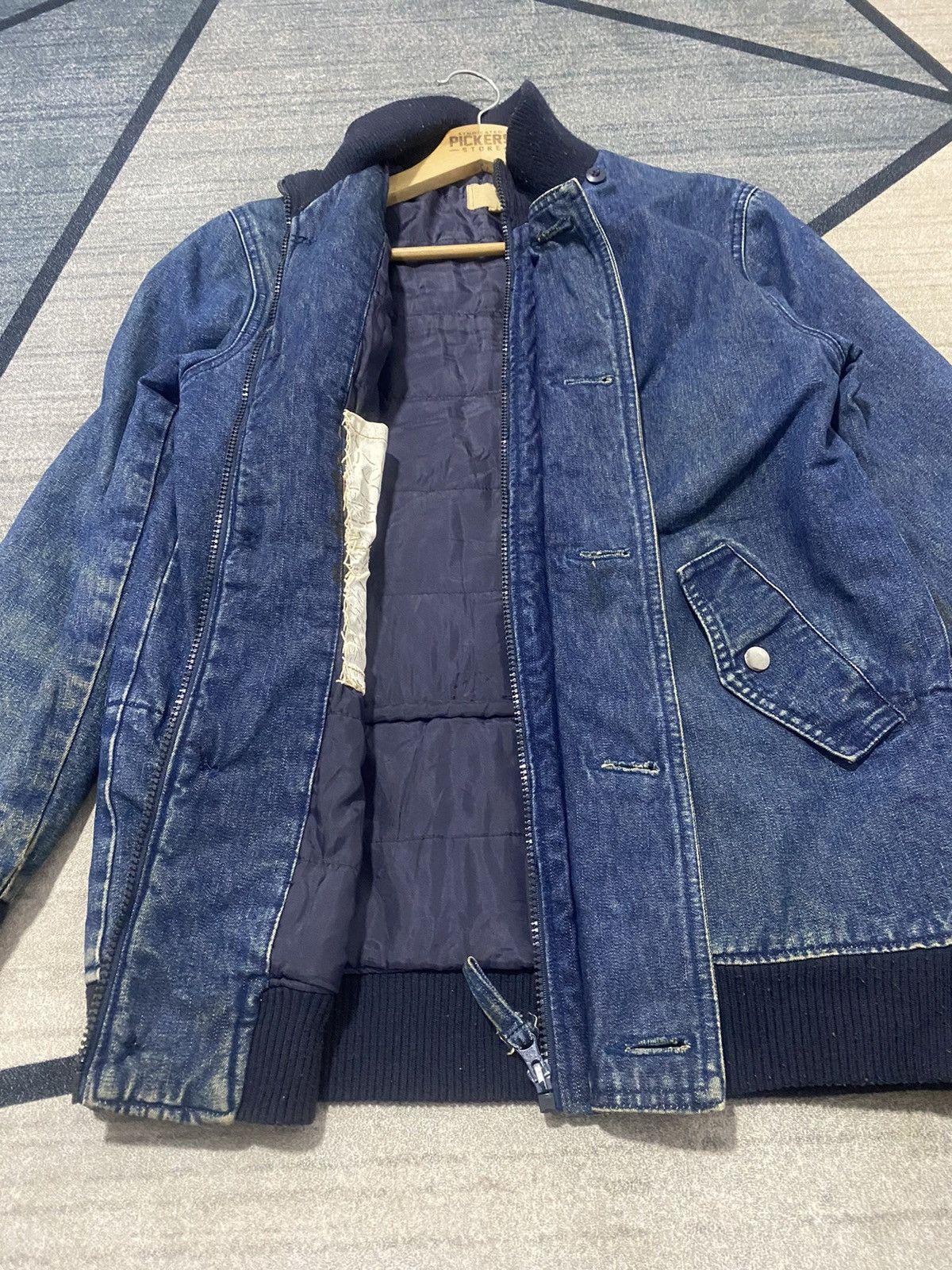 Other DENIM BOMBER JACKET DETACHABLE HOOD FULLZIPPER BUTTON Size US M / EU 48-50 / 2 - 9 Thumbnail