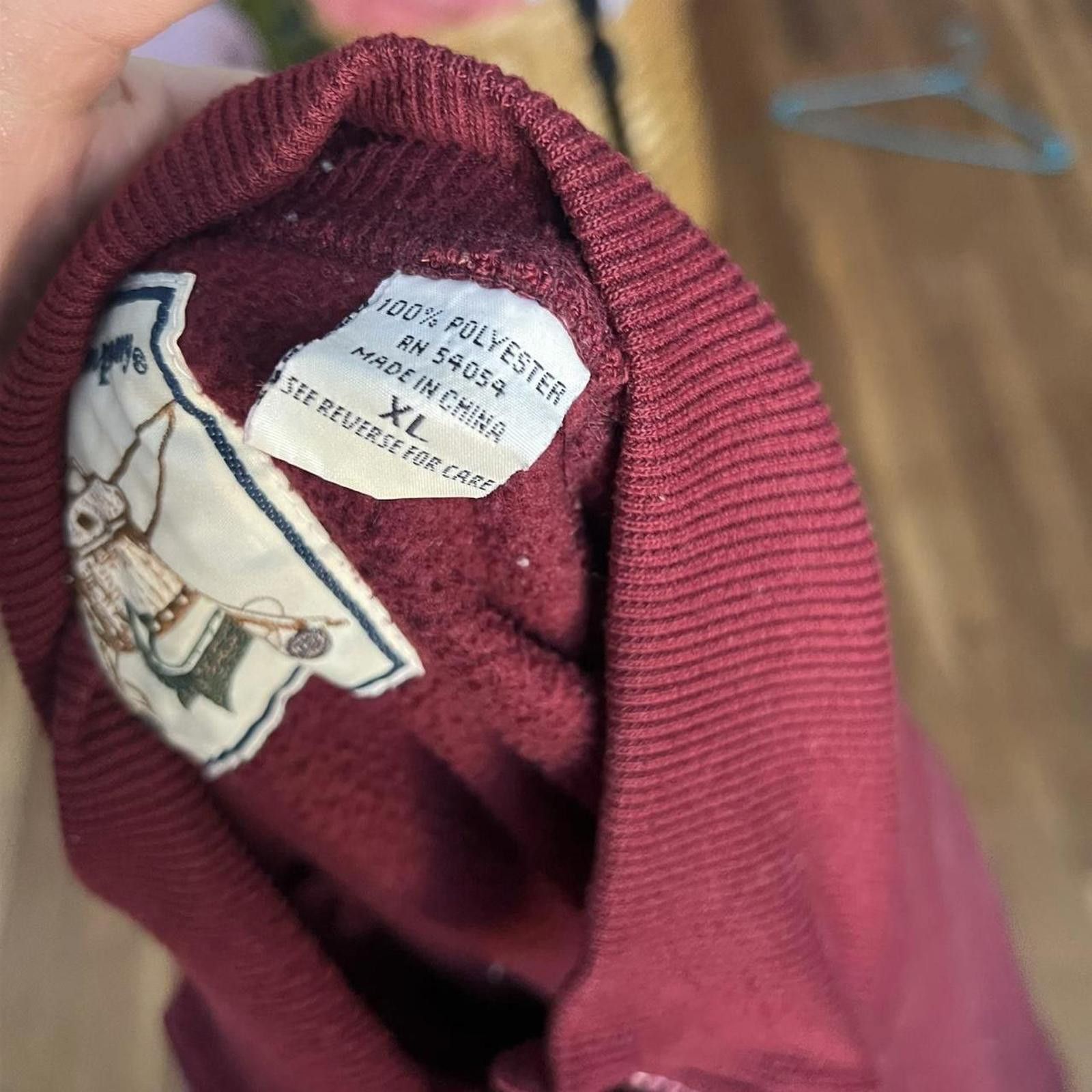 Bugle Boy Burgundy vintage 90s quarter zip sweatshirt Size XL / US 12-14 / IT 48-50 - 5 Thumbnail