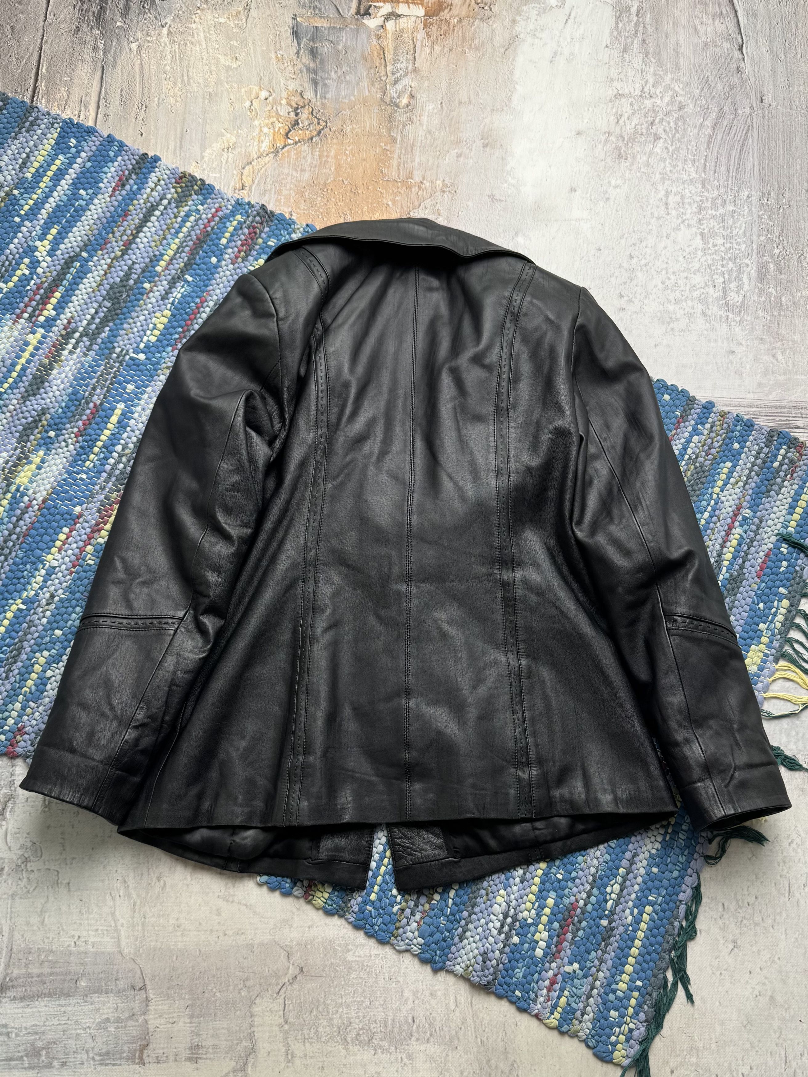 Vintage Vintage Genuine Leather Jacket Button Front Casual Coat Size L / US 10 / IT 46 - 10 Thumbnail