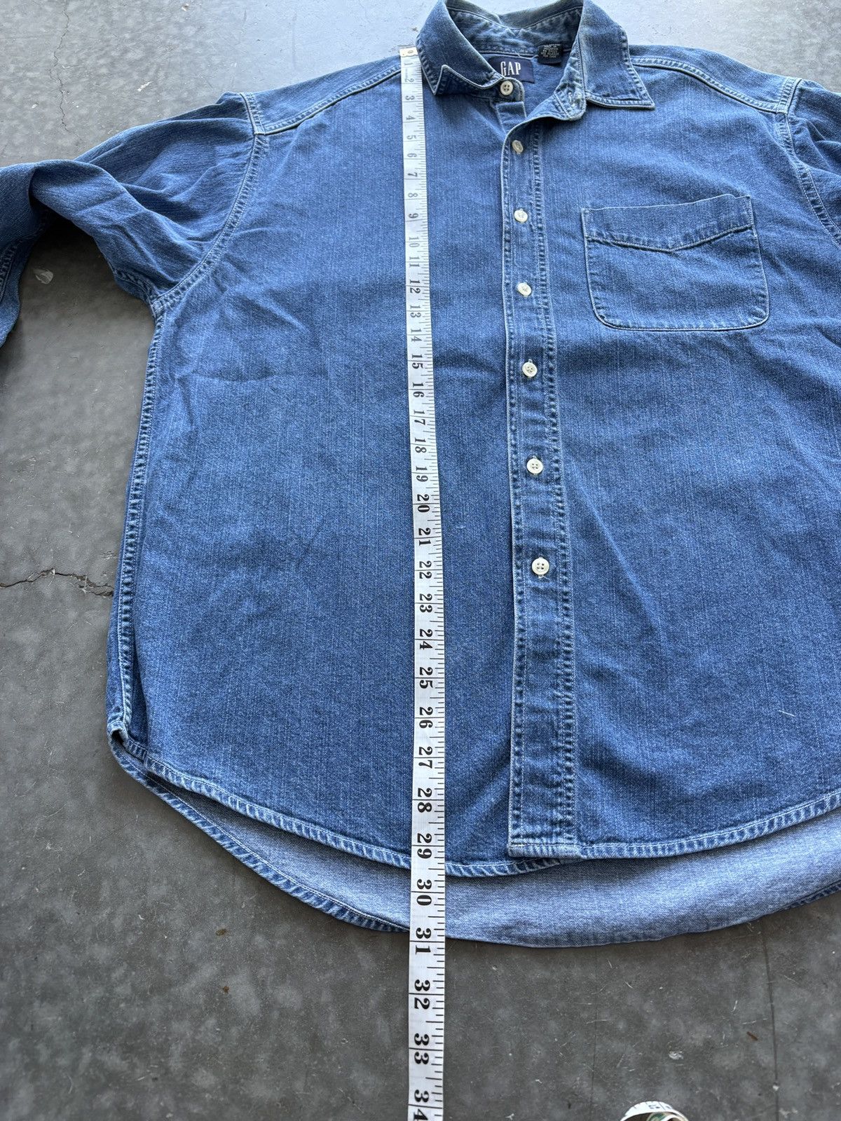 Gap Vintage Y2K Gap Denim Button Up Shirt Size US L / EU 52-54 / 3 - 8 Thumbnail