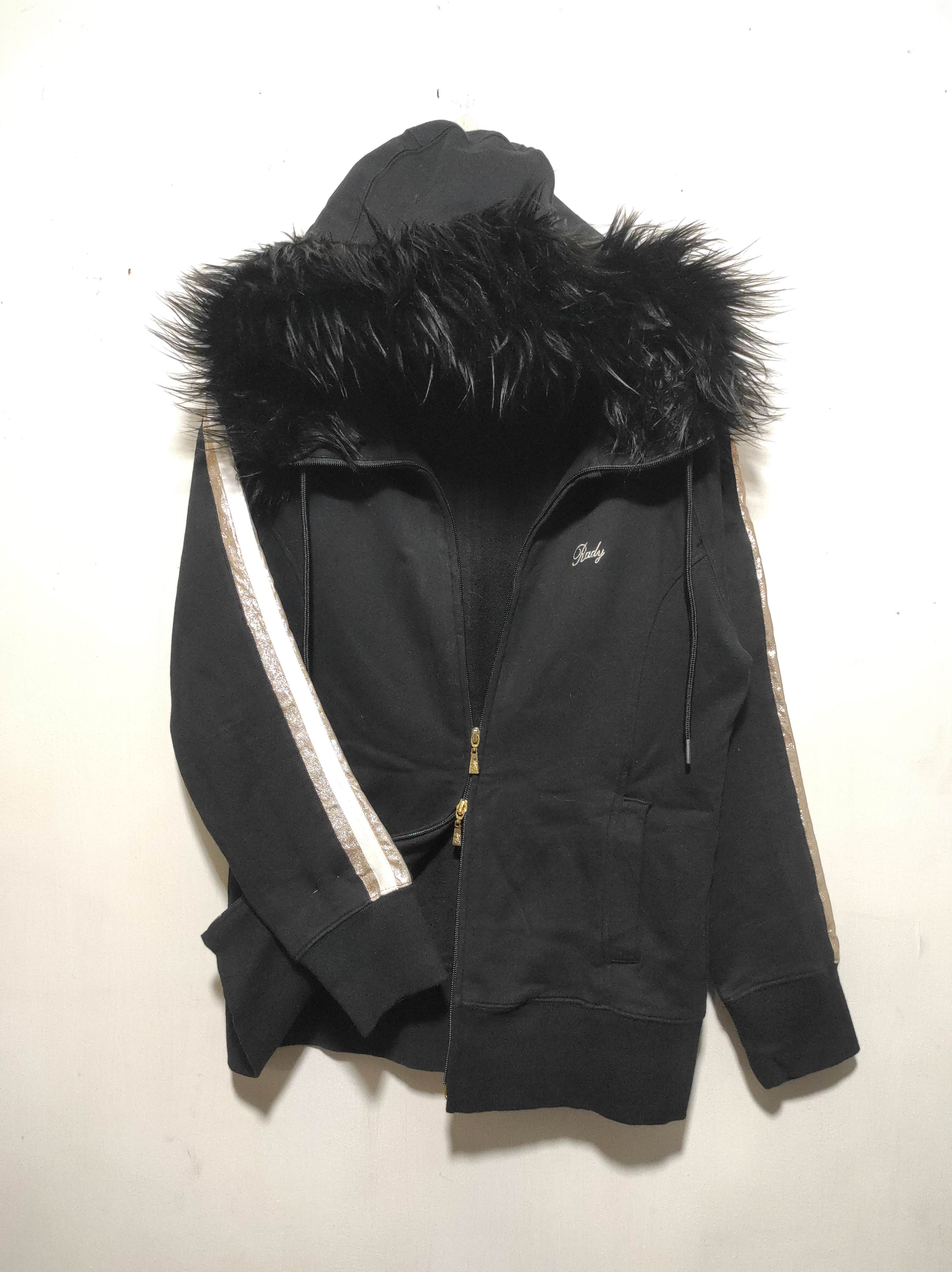 If Six Was Nine Rady black Double Zipper Fur Hoodie i6w9 Lgb Style Size US S / EU 44-46 / 1 - 2 Thumbnail