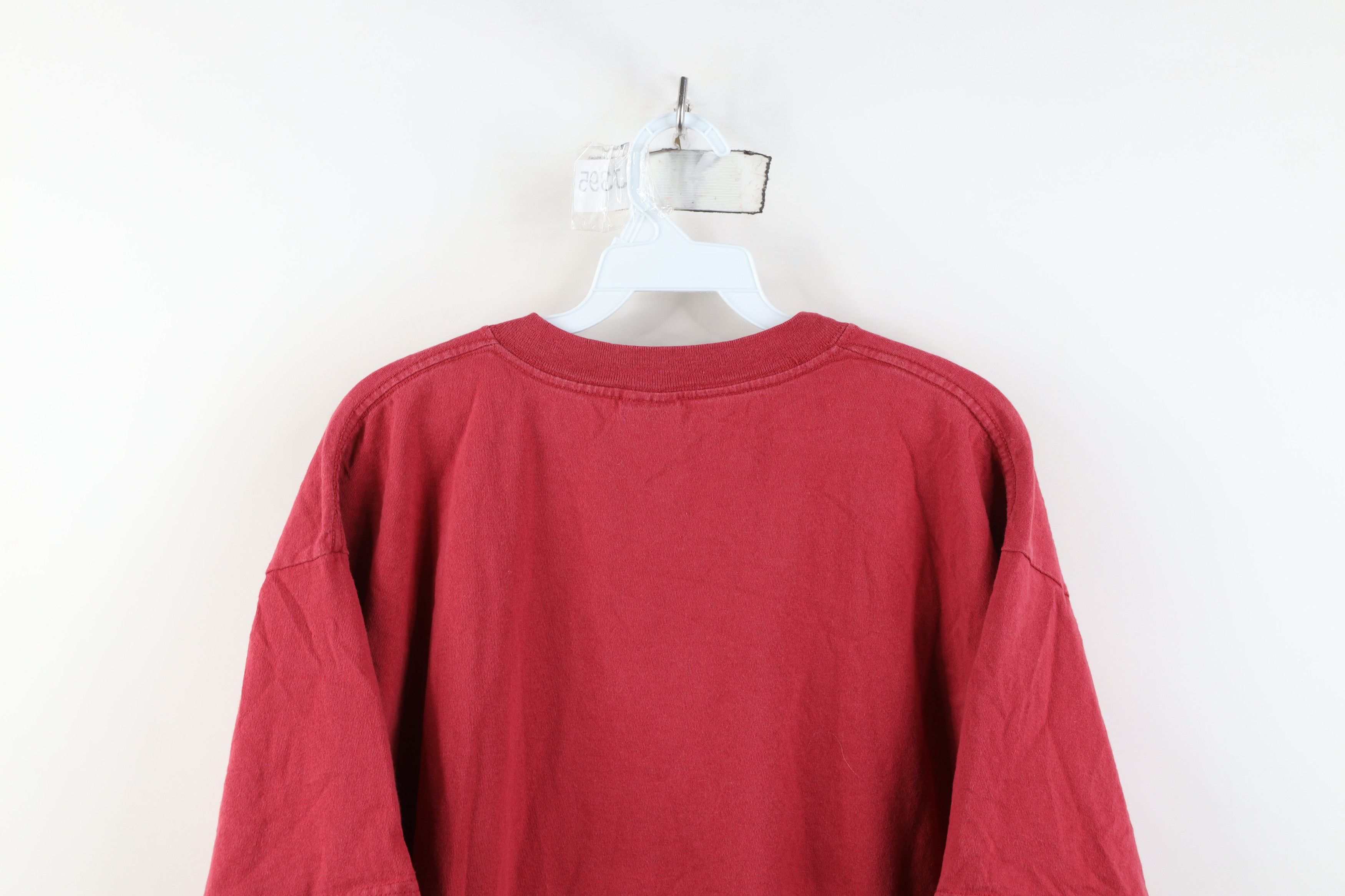Vintage Vintage 90s Streetwear Valley Idaho Fishing T-Shirt Red Size US XL / EU 56 / 4 - 10 Thumbnail