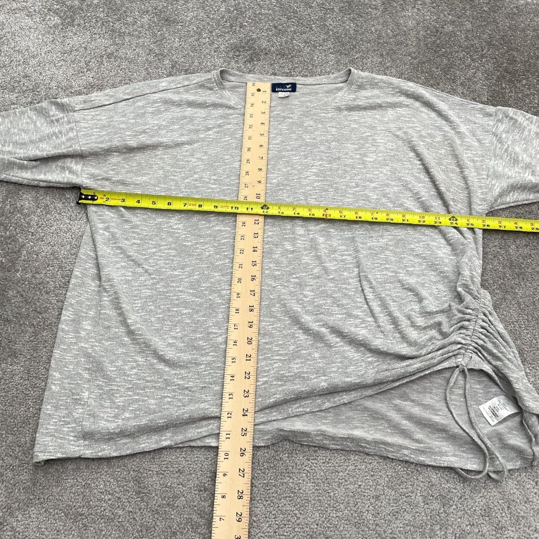 Basic Editions Basic Edition T-Shirt Casual Womens 3XL Gray 3/4 Sleeve Crew Neck Knit Polyester Rayon All Seasons Lightweight Stretch Solid Modern Classic Clothing Size XXL / US 16-18 / IT 52-54 - 7 Thumbnail