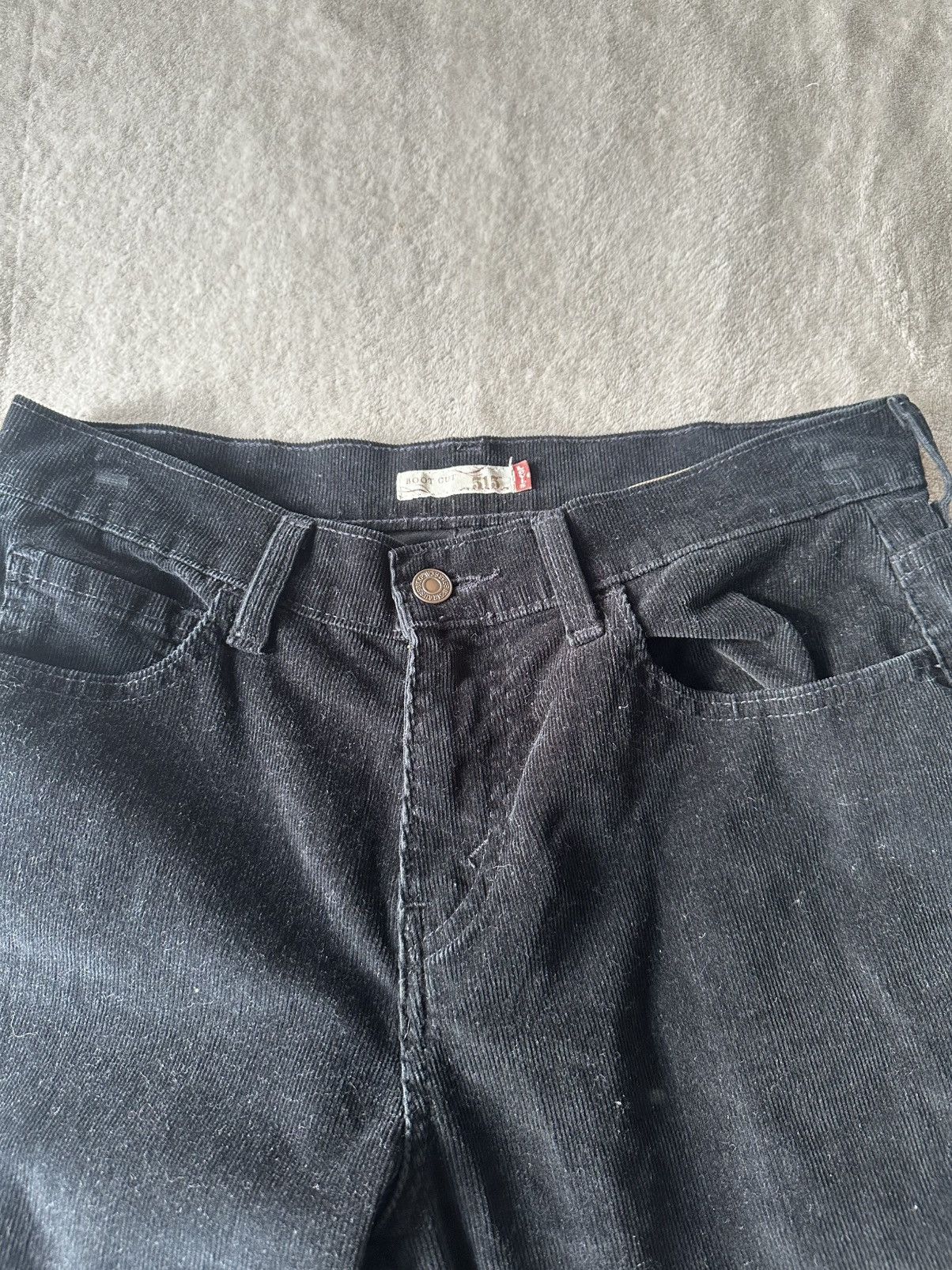 Levi's Corduroy Black pants Size 32" / US 10 / IT 46 - 2 Thumbnail