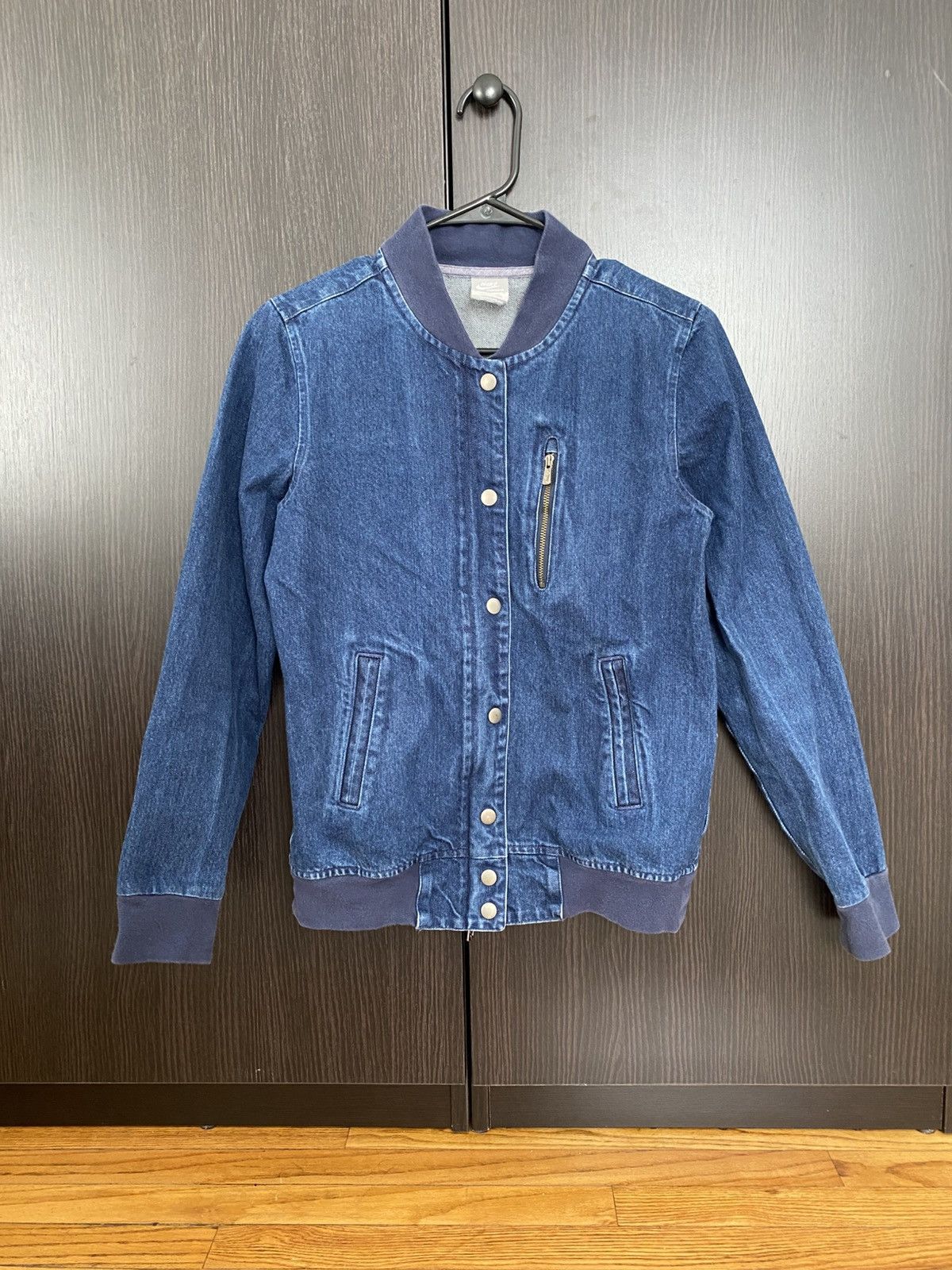 Nike Nike NSW Denim Varsity Jacket Size US S / EU 44-46 / 1 - 1 Thumbnail