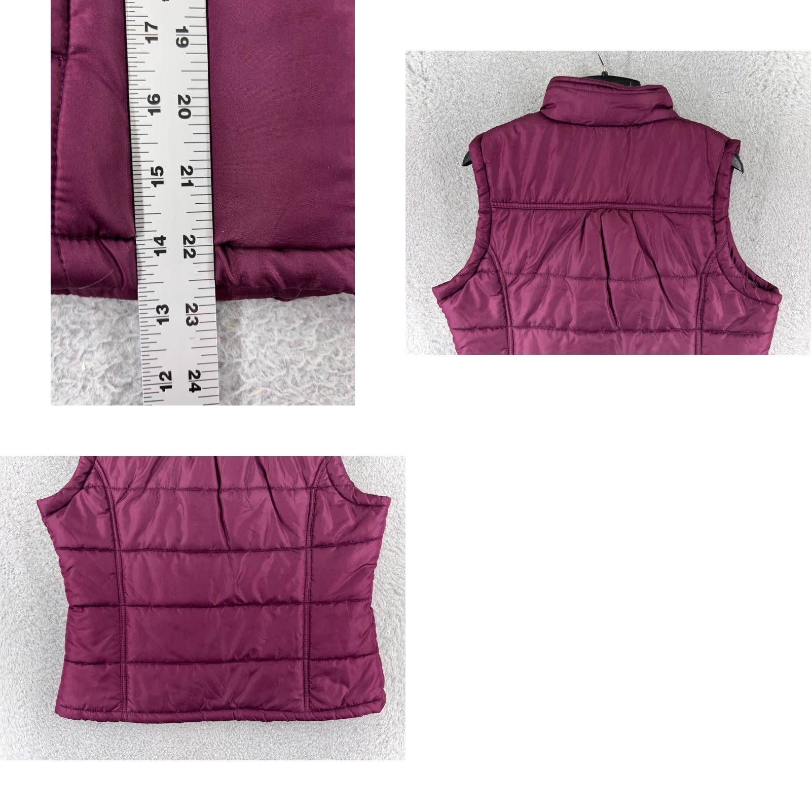 Vintage Outer Edge Vest Women L Red 100% Polyester Insulated Mock Neck Zip Pocket Zipper Quilted - Casual, Travel, Workwear Mens? Size L / US 10 / IT 46 - 9 Thumbnail