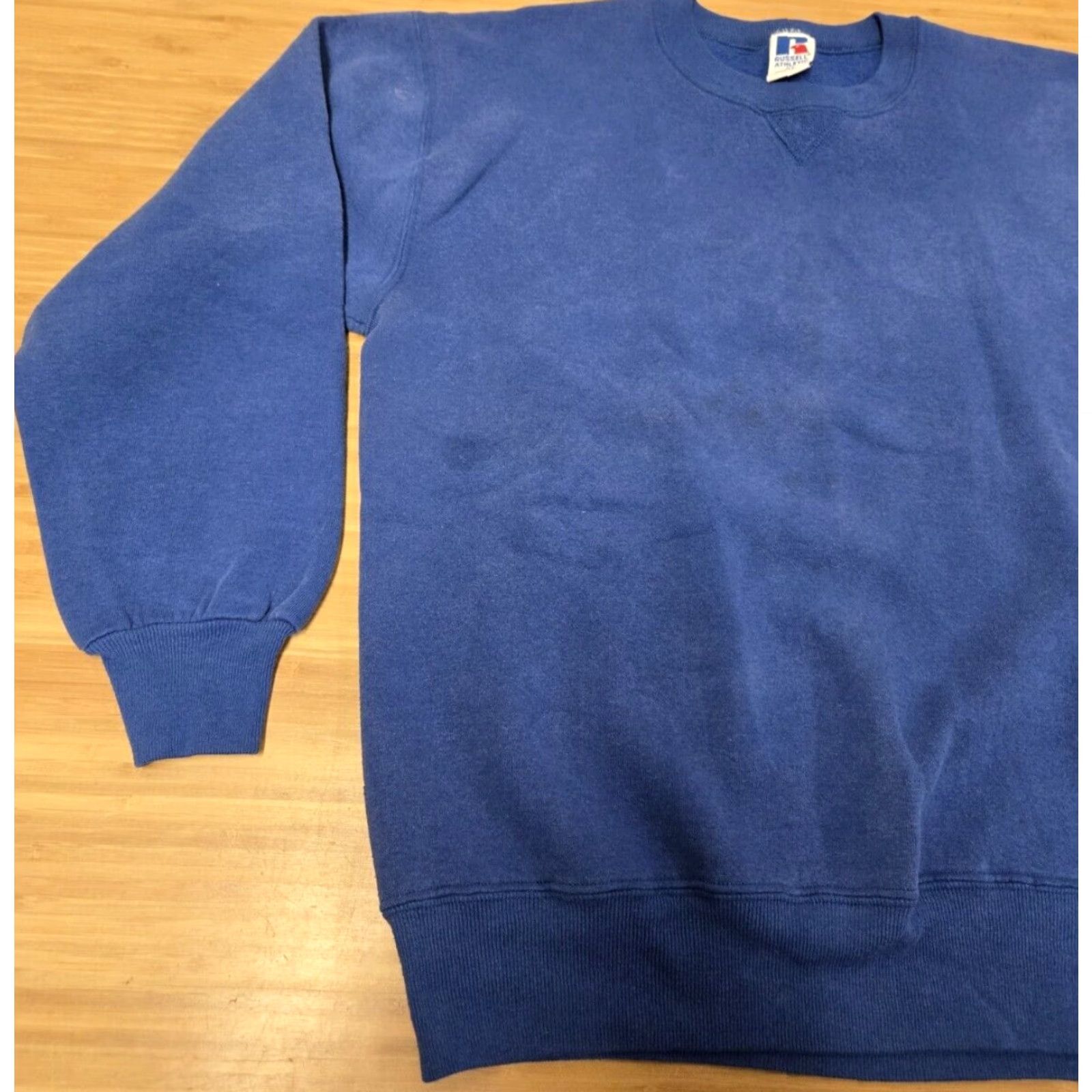 Russell Athletic VINTAGE Russell Athletic Sweatshirt Men's XL Blue Crew Neck Long Sleeve Pullover USA 80s 90s Logo Fleece Cotton Polyester Blank Size US XL / EU 56 / 4 - 3 Thumbnail
