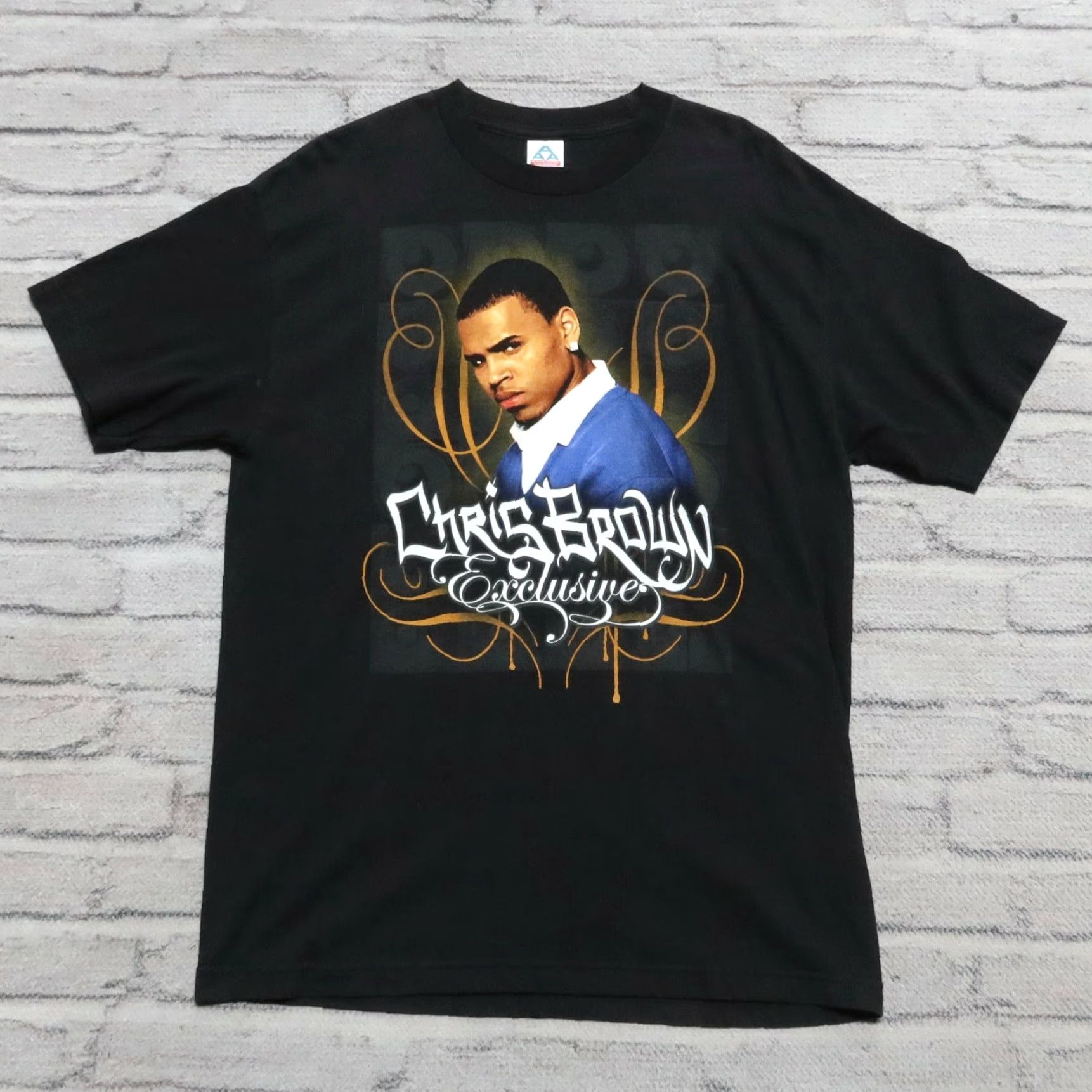 AAA Vintage Chris Brown Exclusive Shirt L Black Tee Men XS? Size US L / EU 52-54 / 3 - 2 Thumbnail