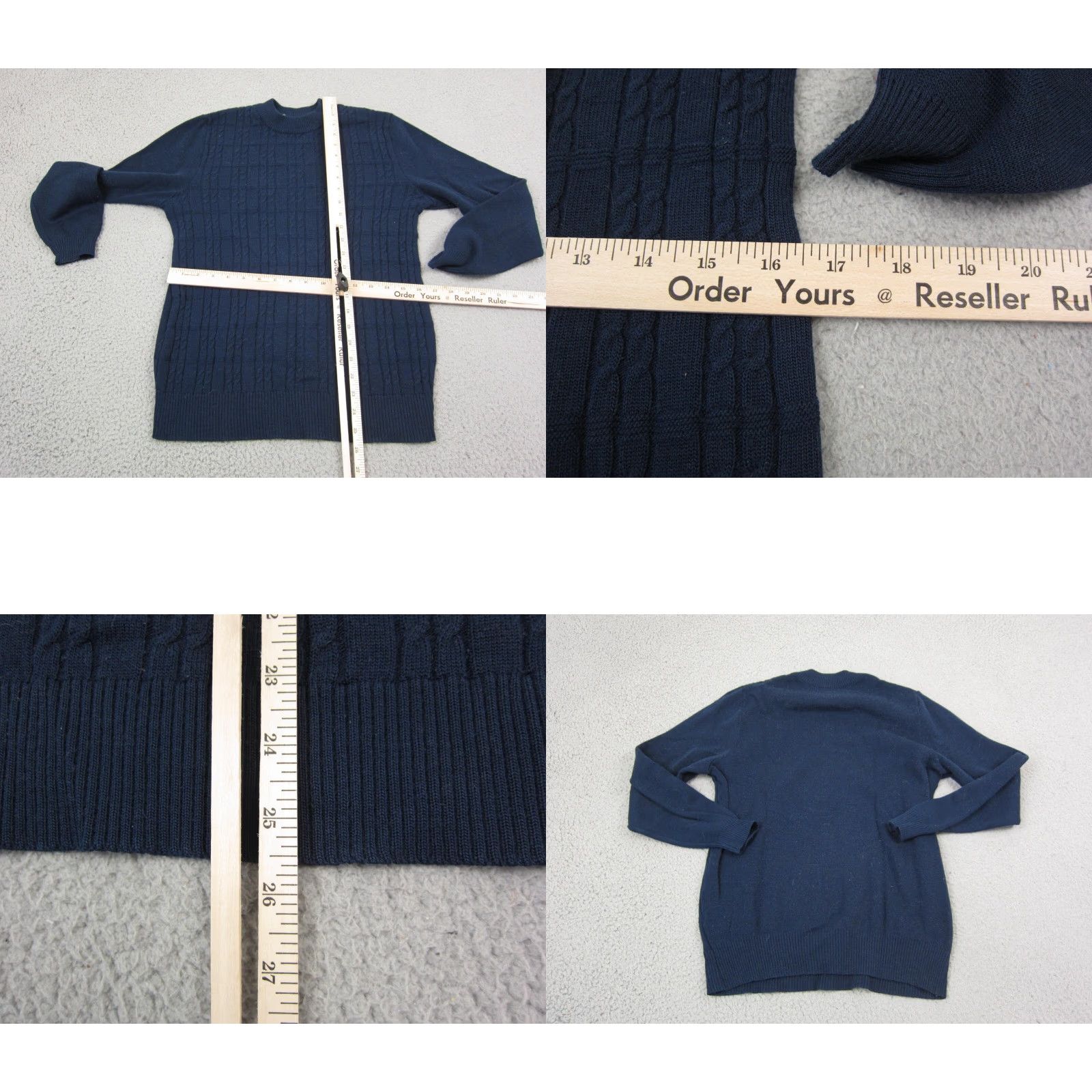 Vintage VINTAGE German Sweater Womens L Blue Wool Polyester Made in Germany Knit 90s Pullover Crew Neck Long Sleeve Crew Neck Women USA 32-34 Size L / US 10 / IT 46 - 8 Thumbnail