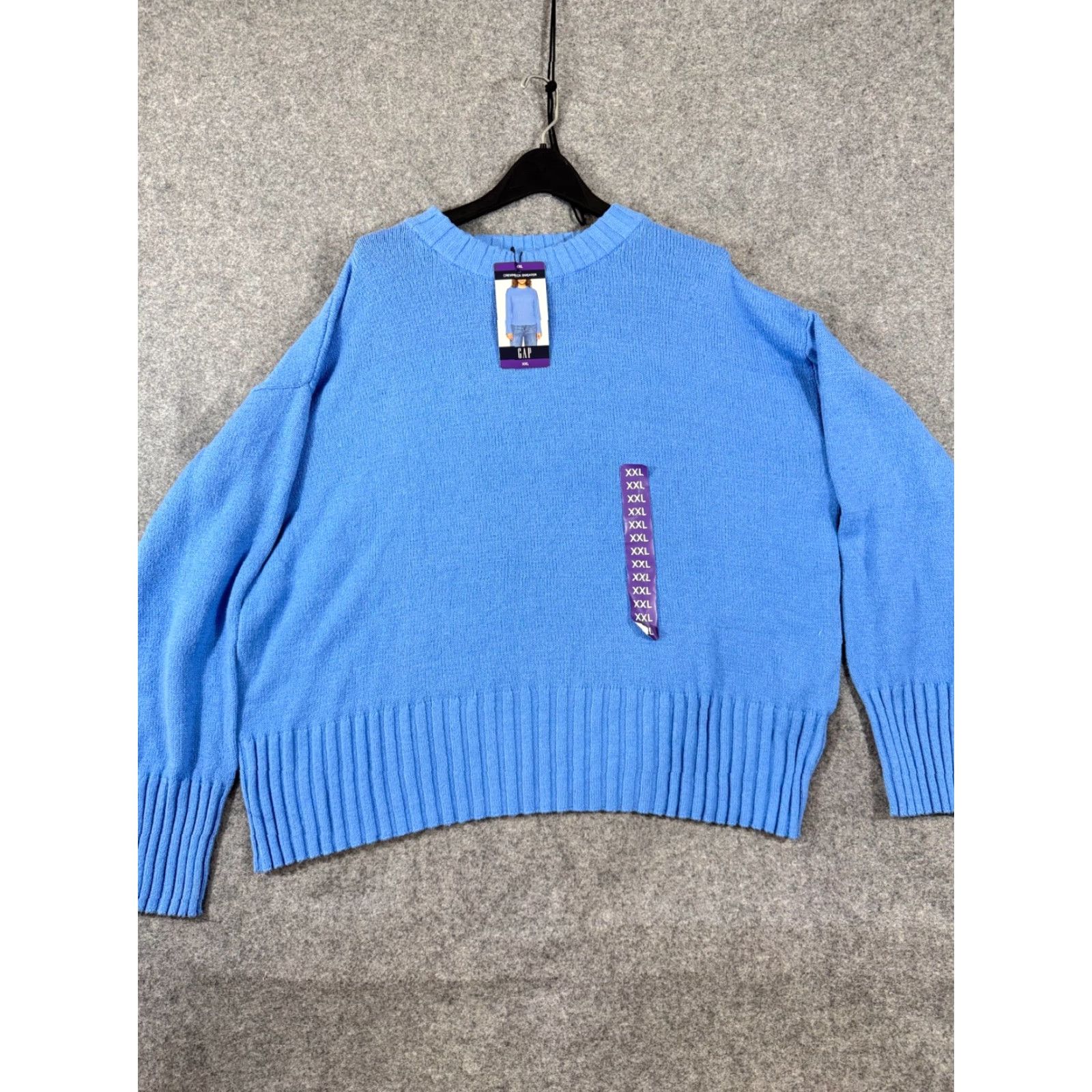 Gap Gap Sweater Womens 2XL Blue Crew Neck Pullover Long Sleeve Ribbed Cuff NWT Casual Preppy Autumn Size XXL / US 16-18 / IT 52-54 - 3 Thumbnail