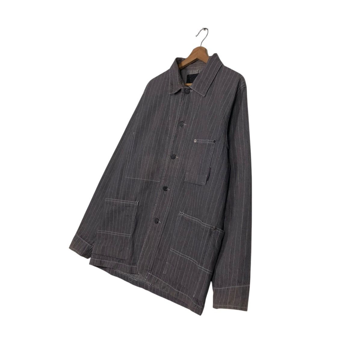 Japanese Brand 🔥VINTAGE HICKORY CHORE JACKET BREATH STRIPED ISSEY MIYAKE Size US M / EU 48-50 / 2 - 4 Thumbnail