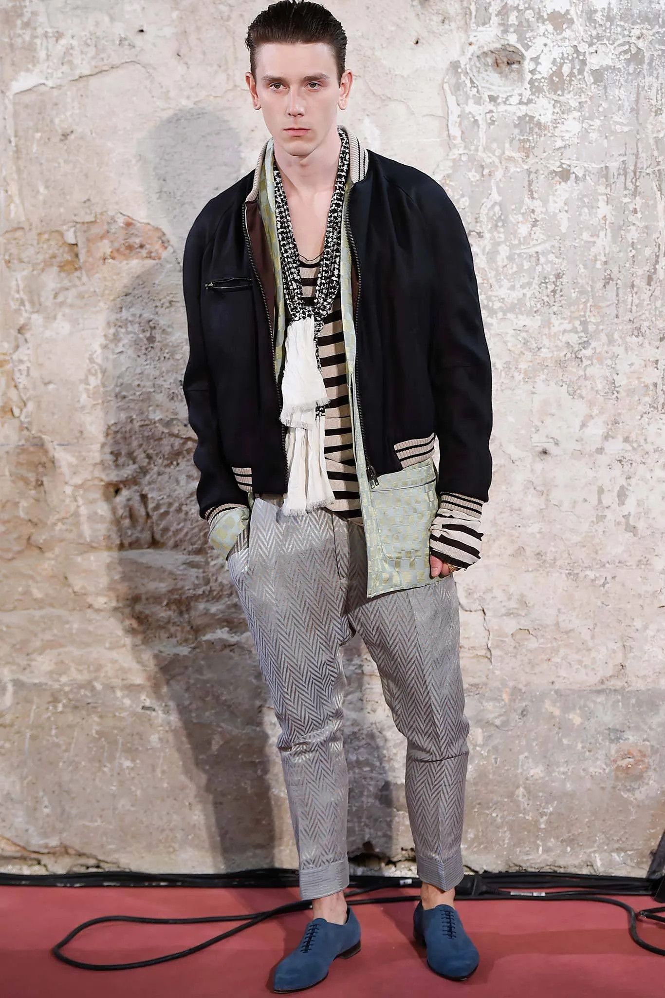Haider Ackermann SS15 Houndstooth Runway Silk Scarf Sample Size ONE SIZE - 1 Thumbnail