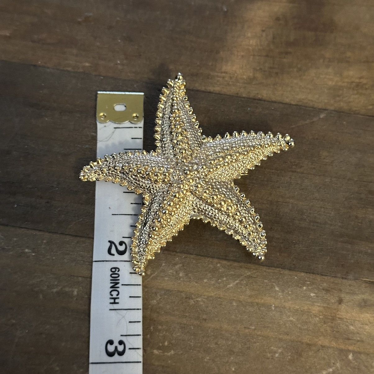 Vintage Vintage gold tone starfish brooch Size ONE SIZE - 5 Thumbnail