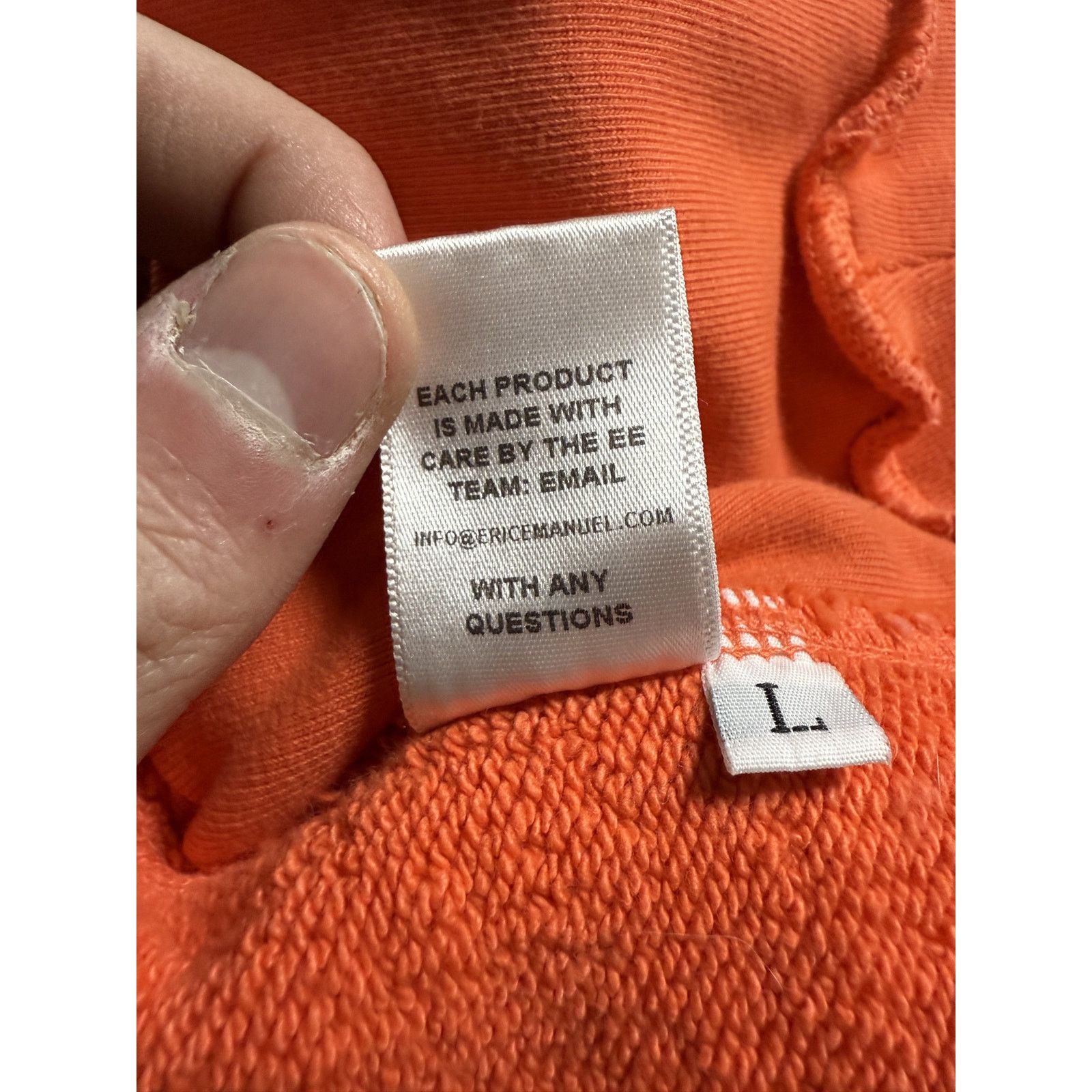 Eric Emanuel EE Hoodie Orange Navy Used Large Size US L / EU 52-54 / 3 - 4 Thumbnail