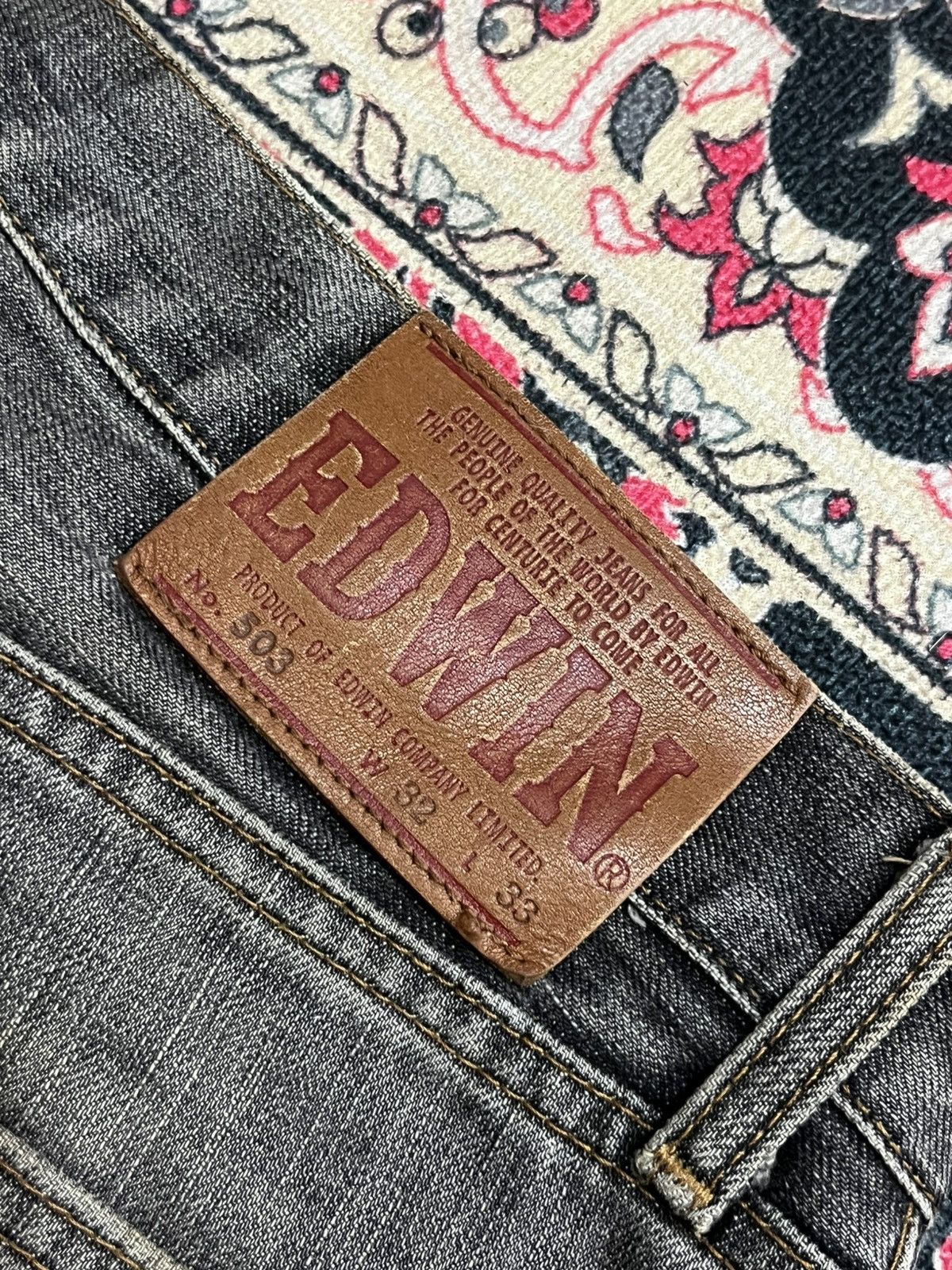 Edwin Vintage Edwin 503 Rusty Washed Straight Leg Jeans Size US 32 / EU 48 - 8 Thumbnail
