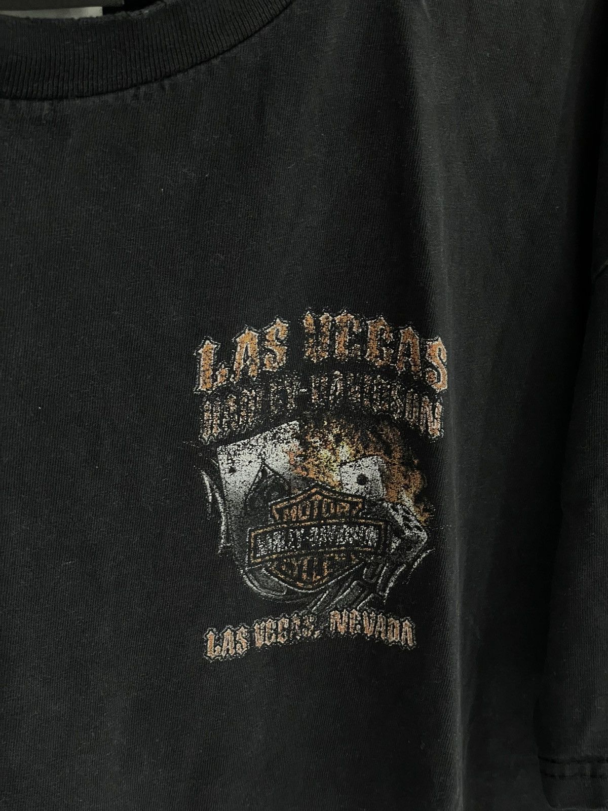 Harley Davidson × Vintage Vintage 90’s Faded Harley Davidson Las Vegas T Shirt Size US L / EU 52-54 / 3 - 10 Thumbnail