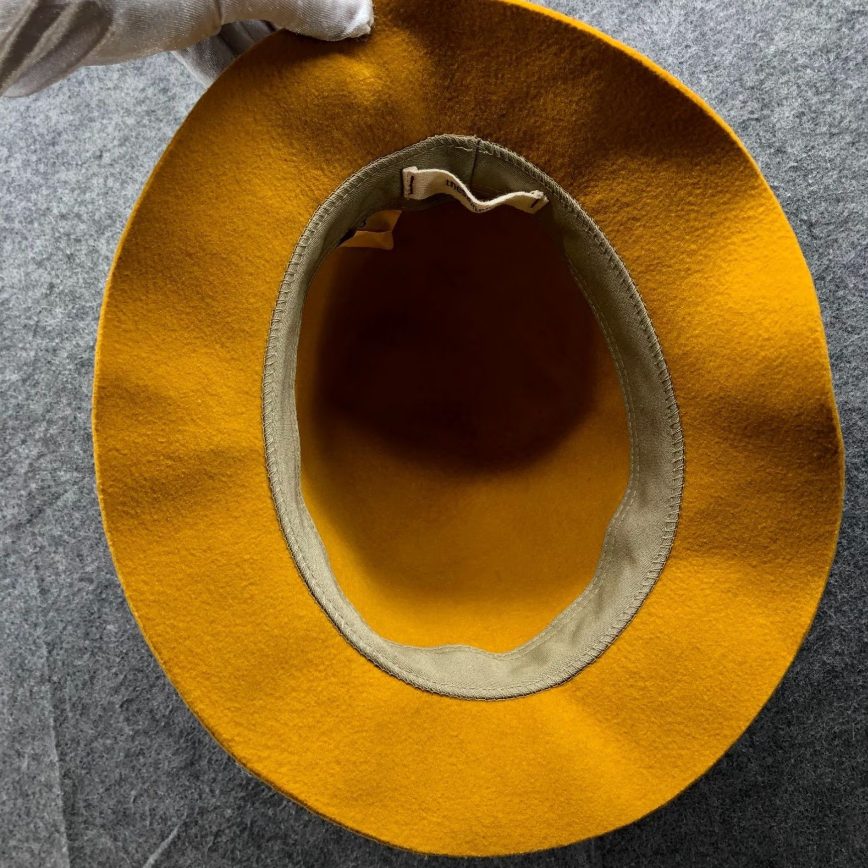 Vintage VINTAGE The Salting Wool Fedora Hat Womens 3 (22'') Mustard Yellow Paper Braid Fedora Wool Hat Womens One Size Yellow Bohemian 90s Mens Womens Size ONE SIZE - 5 Thumbnail