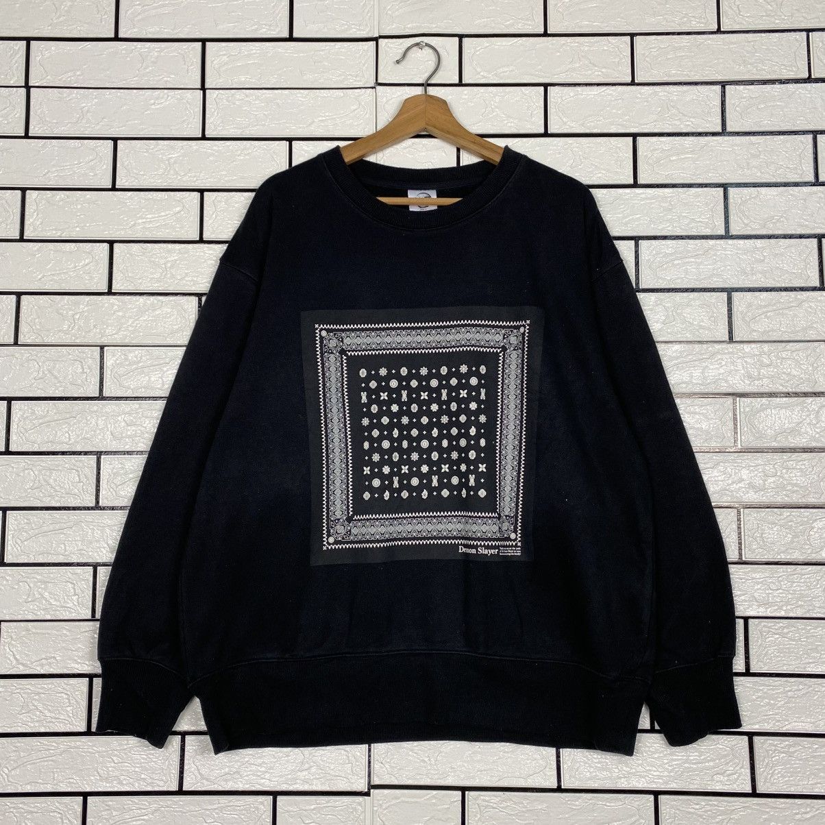 Japanese Brand 📌Vintage Sweatshirt Cartoon Demon Slayer Big Logo Size US XL / EU 56 / 4 - 2 Thumbnail