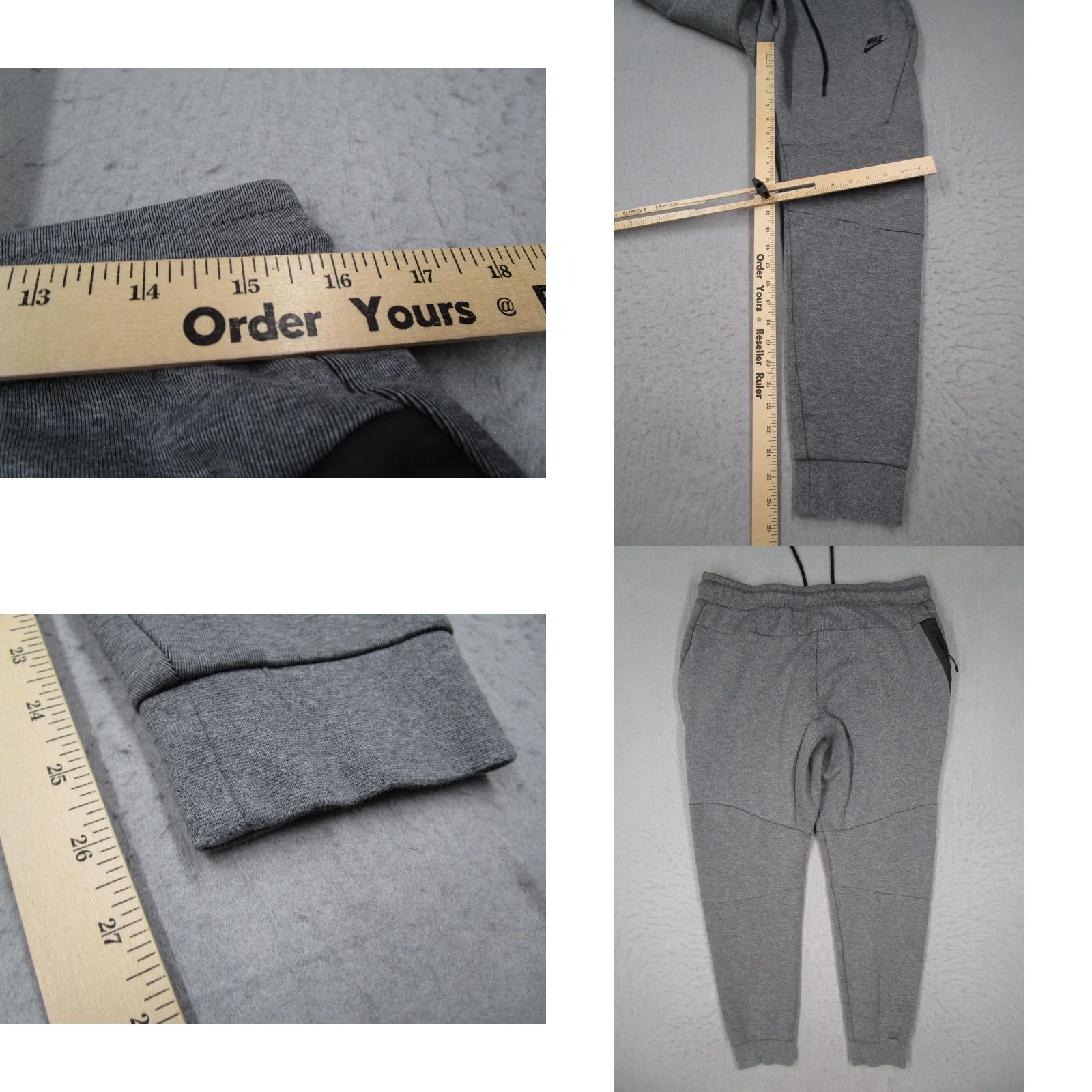 Nike Nike Tech Fleece Joggers Mens XL Gray - 30x26 Cropped Tapered Pockets Casual Activewear Size US 33 - 8 Thumbnail