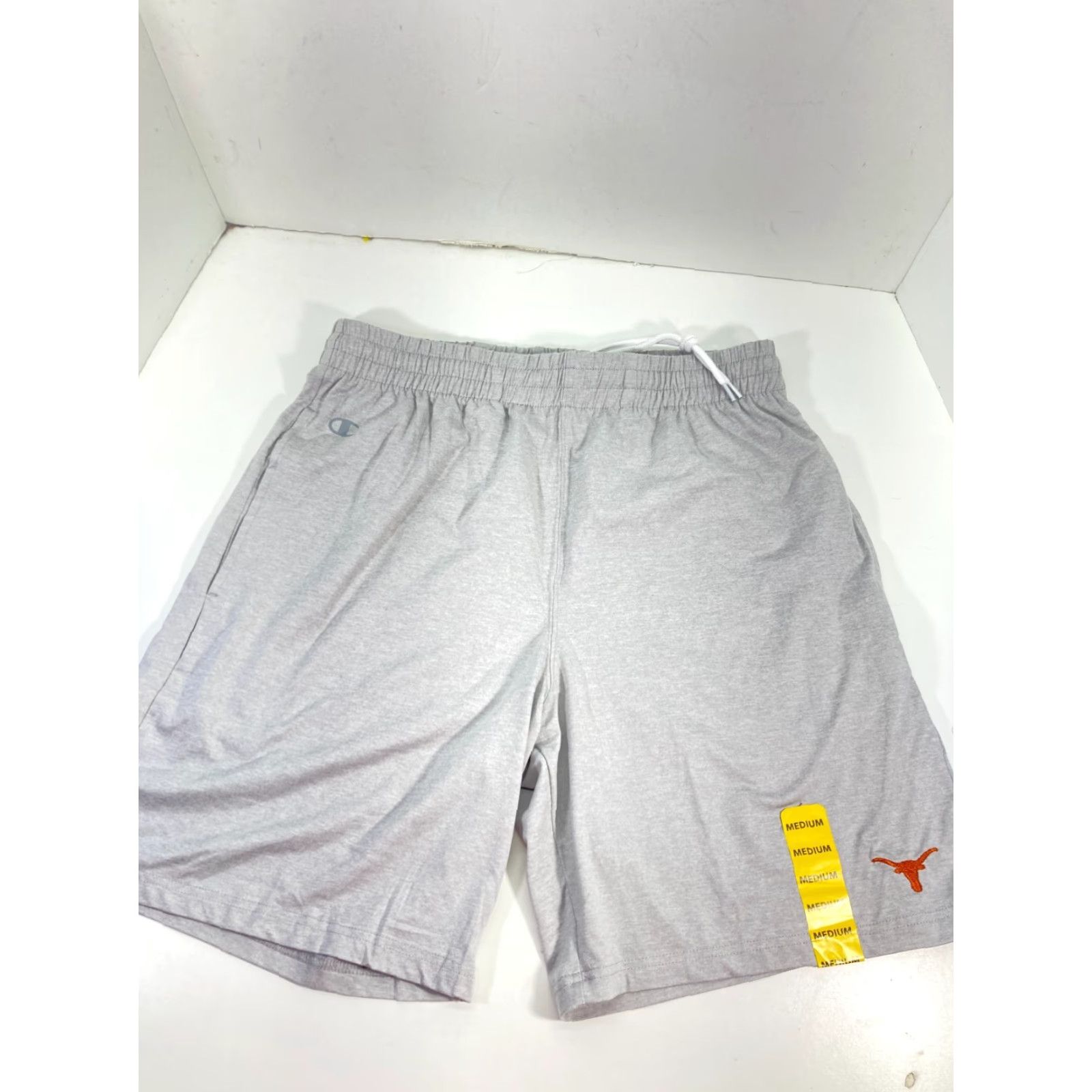 Champion University Texas Champion Sweat Shorts Men M Gray Elastic Waist Logo NWT Size US 31 - 3 Thumbnail