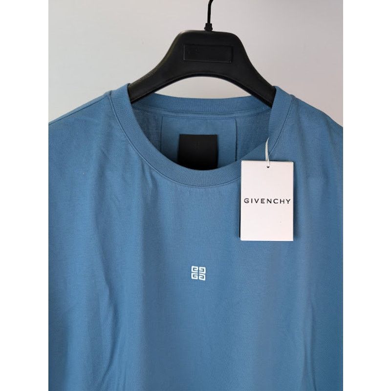 Givenchy o1rshd1 Slim Fit Embroidered Logo T-Shirt in Blue /White 3XL Size US XXL / EU 58 / 5 - 7 Thumbnail
