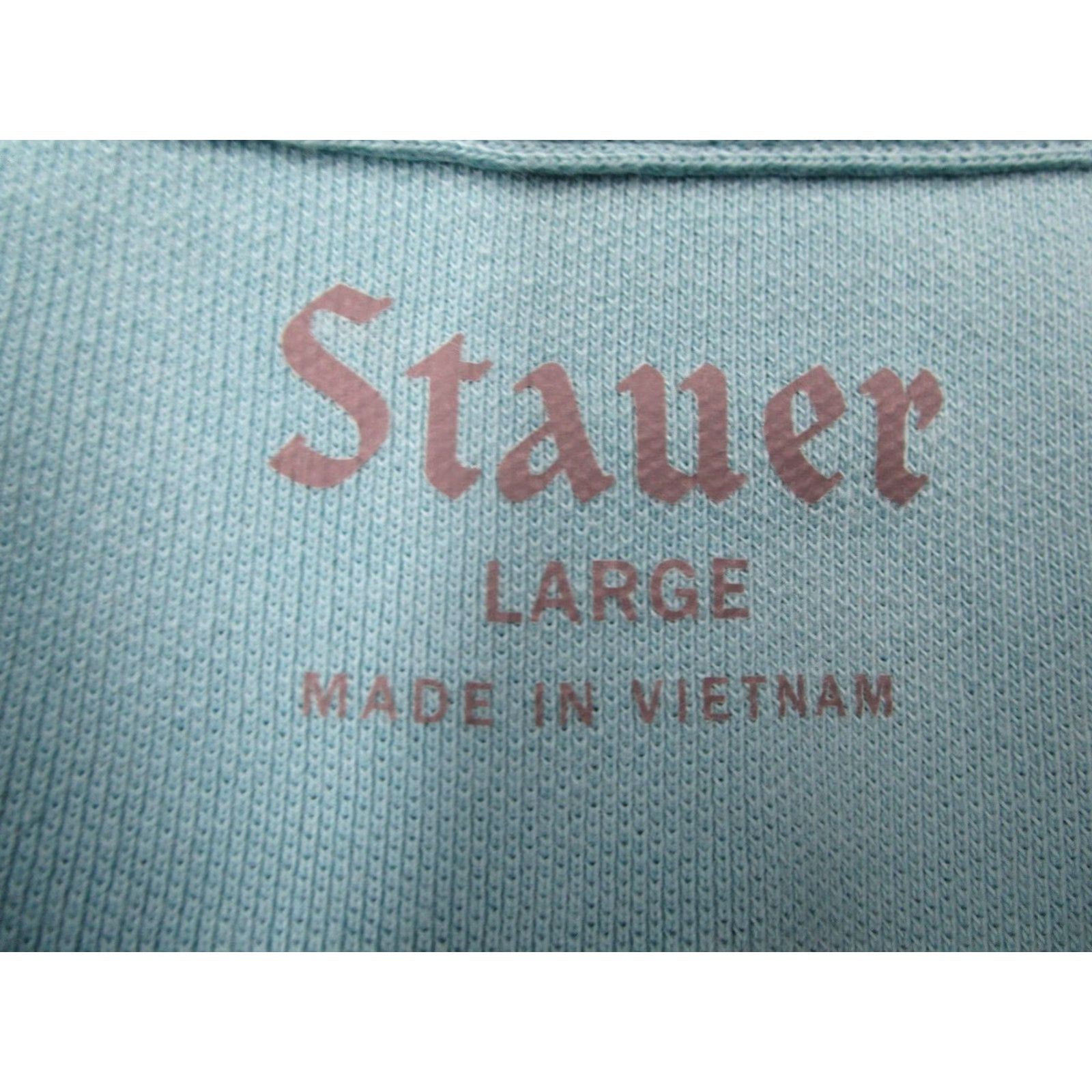 Vintage Stauer Men's Polo Shirt Large Blue Short Sleeve Cotton Casual Golf 90s Logo Embroidered Size US L / EU 52-54 / 3 - 3 Thumbnail