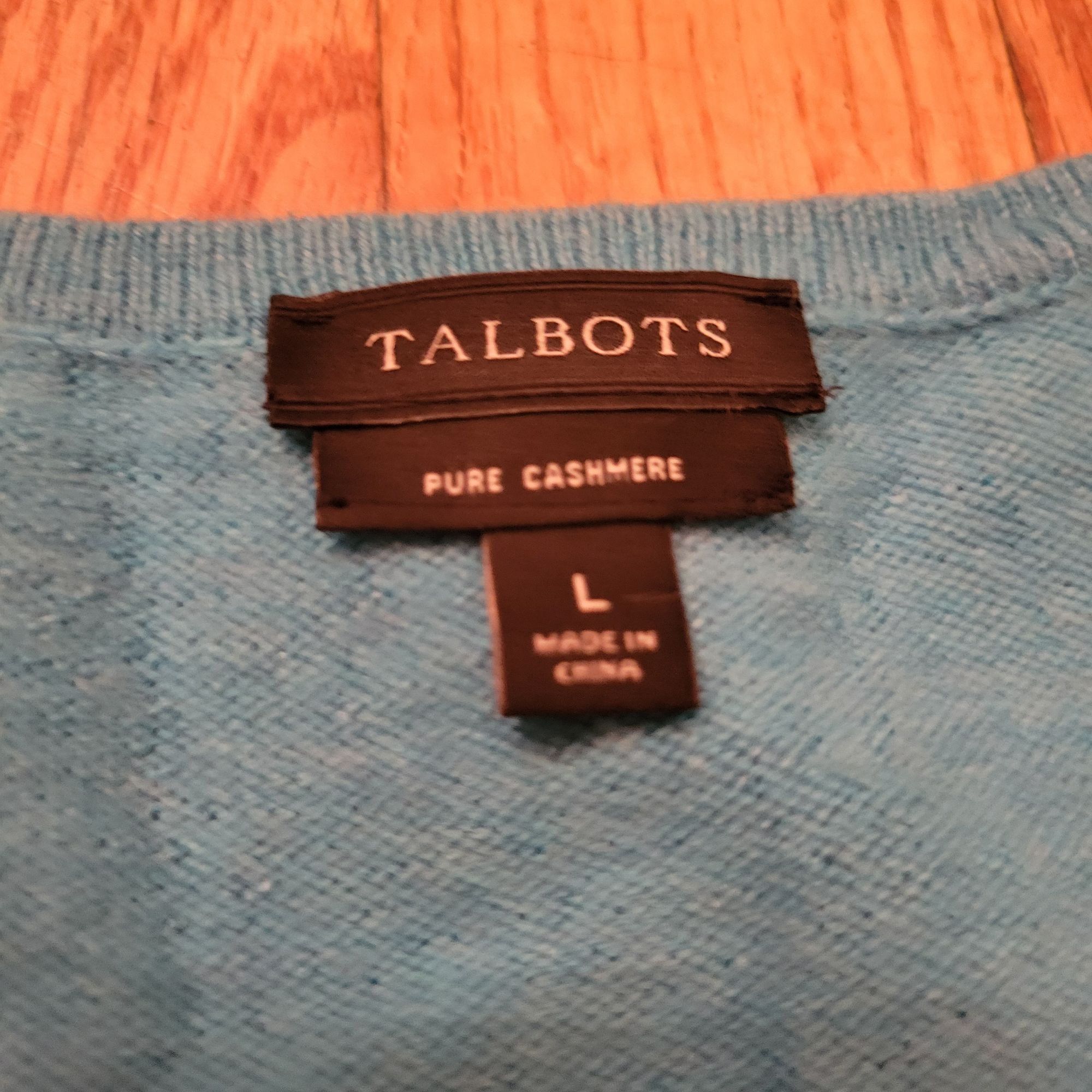 Talbots Talbots Blue Cashmere Sweater L Crew Neck Pullover Soft Cozy Size L / US 10 / IT 46 - 2 Thumbnail