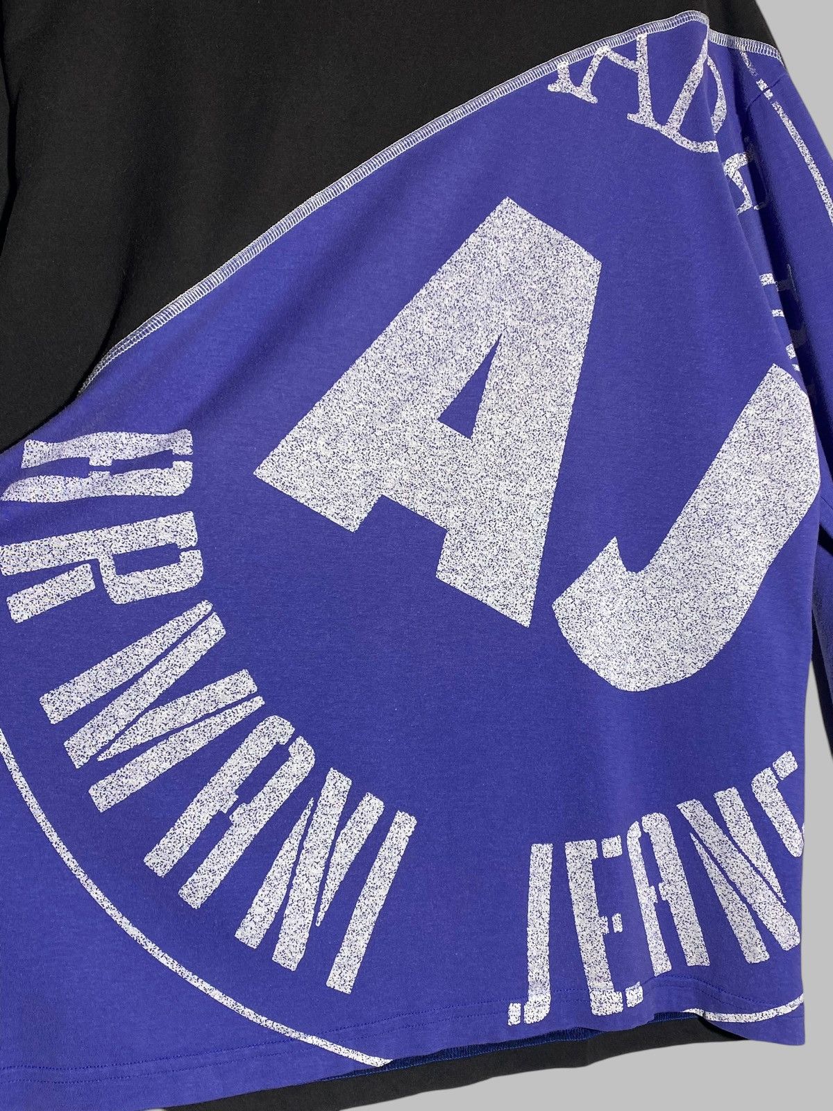 Armani 🔥 Y2K ARMANI JEANS LOGO LONGSLEEVE FUTURE-FORWARD CLUB VIBES Size US XL / EU 56 / 4 - 2 Thumbnail