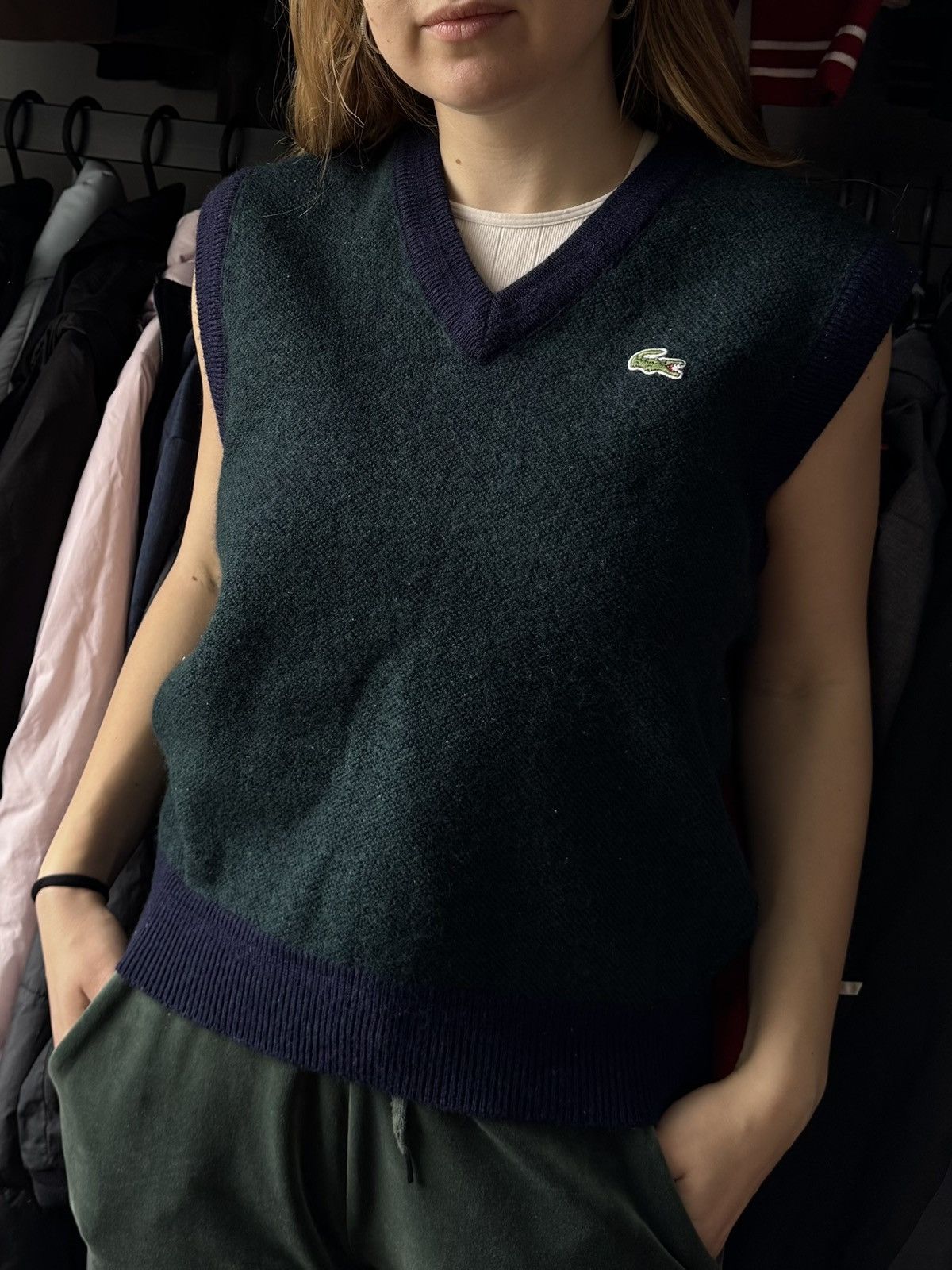 Lacoste Lacoste vintage retro green vest Chemise 90s Size M / US 6-8 / IT 42-44 - 1 Thumbnail