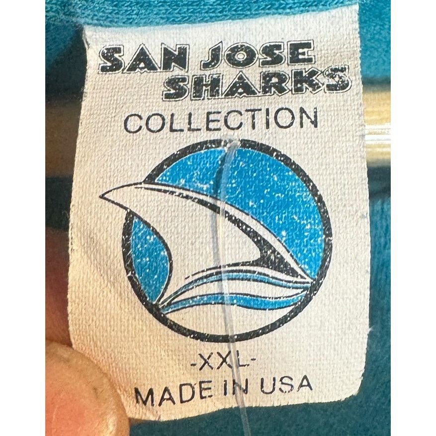 Vintage Vintage San Jose Sharks Spellout Logo NHL 90s Tee 2XL Size US XXL / EU 58 / 5 - 7 Thumbnail