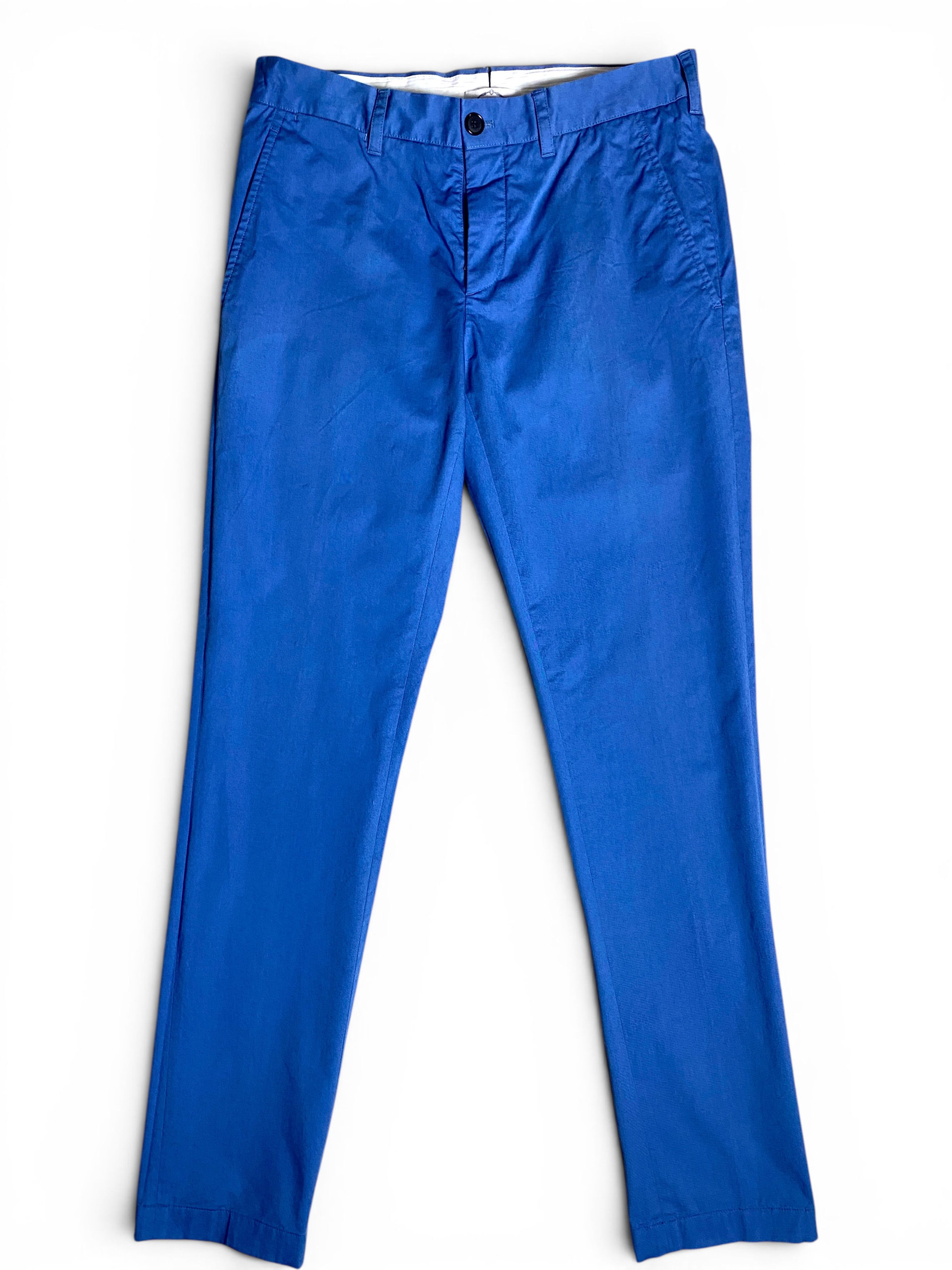 Prada Prada Milano Italy Light Blue Cotton Tab Logo Trousers Pants Size US 30 / EU 46 - 2 Thumbnail